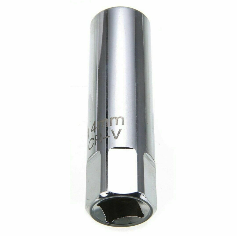 1X 14mm 3/8″ Drive 12 Point Spark Plug Socket Magnetic Retainer Thin Wall Sleeve
