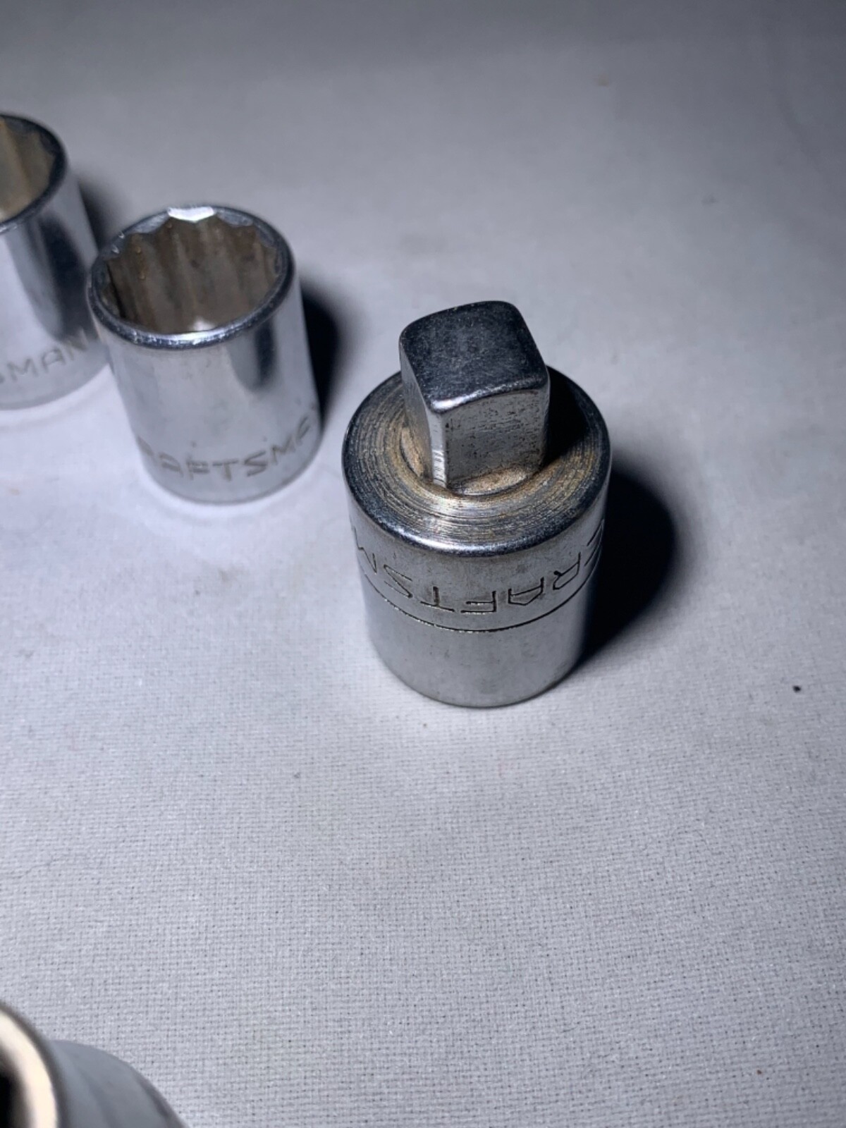 10 Vintage Craftsman -V- Sockets 1/2” & 3/8” drive 1 1/16” to 9/16”