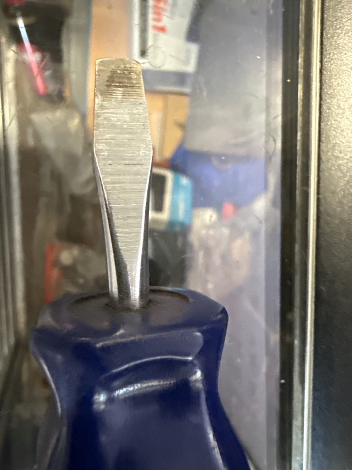 Snap-On VINTAGE SDD1 FLAT SLOTTED STUBBY BLUE COLOR VARIANT SCREWDRIVER RARE