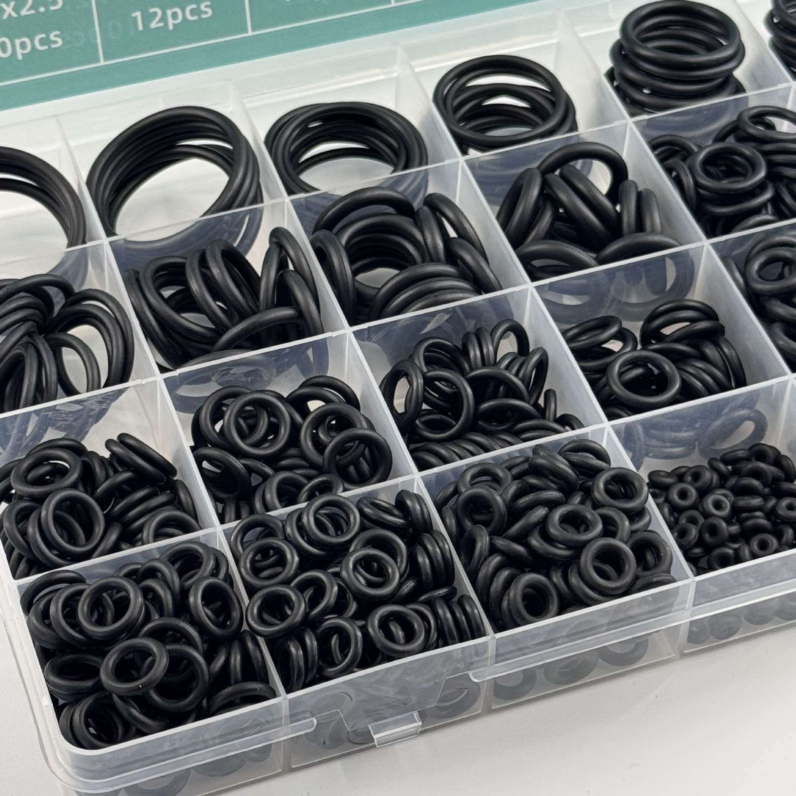 Nitrile O Ring Repair Kit 1020pcs Boxed Sealing Ring Set Black Rubber