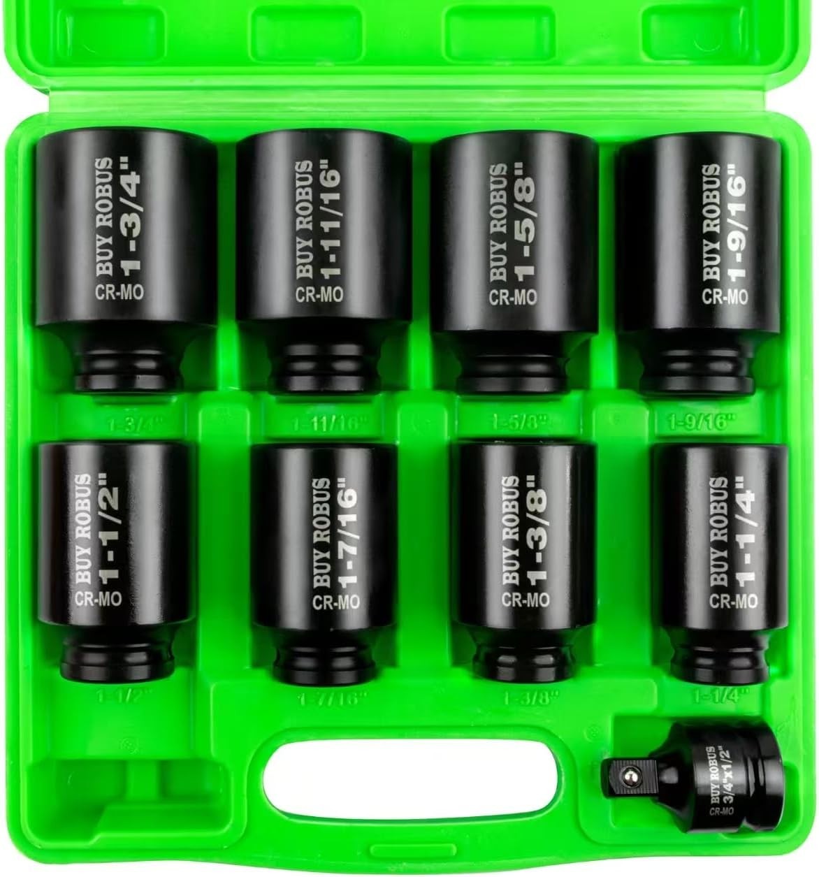 Lifetime Guaranteed 9-Piece Impact Socket Set – 1/2″ Drive for Professional Use