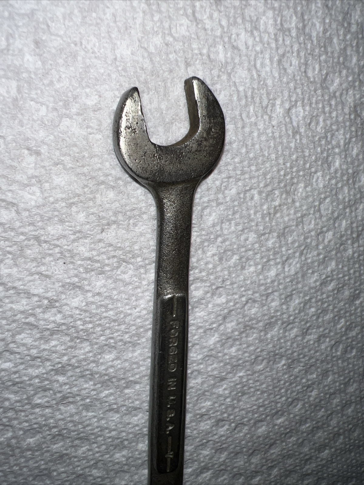Vintage Craftsman Forged in USA V Series Open End Wrench Nickel 3/8″ 7/16″