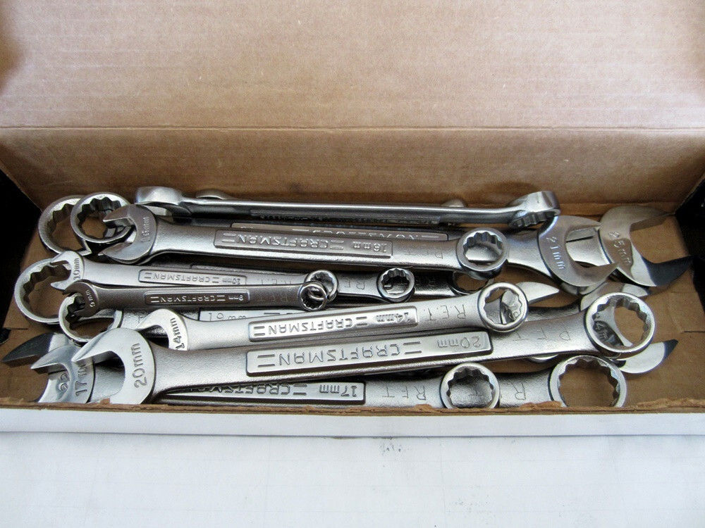 Vintage Craftsman 15pc Metric Combination Wrench Set 9mm to 25mm Made in USA
