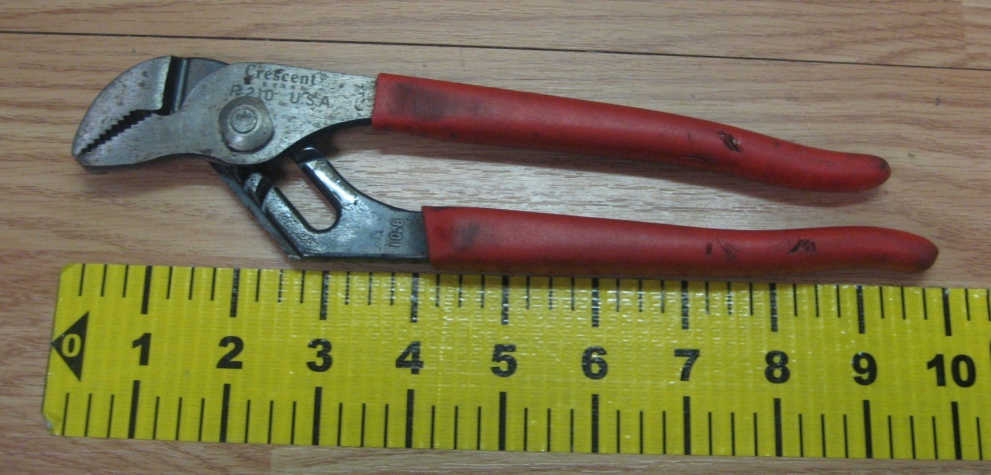 Crescent (R-210) 10″ Straight Jaw Tongue and Groove Adjustable Pliers **U.S.A.**