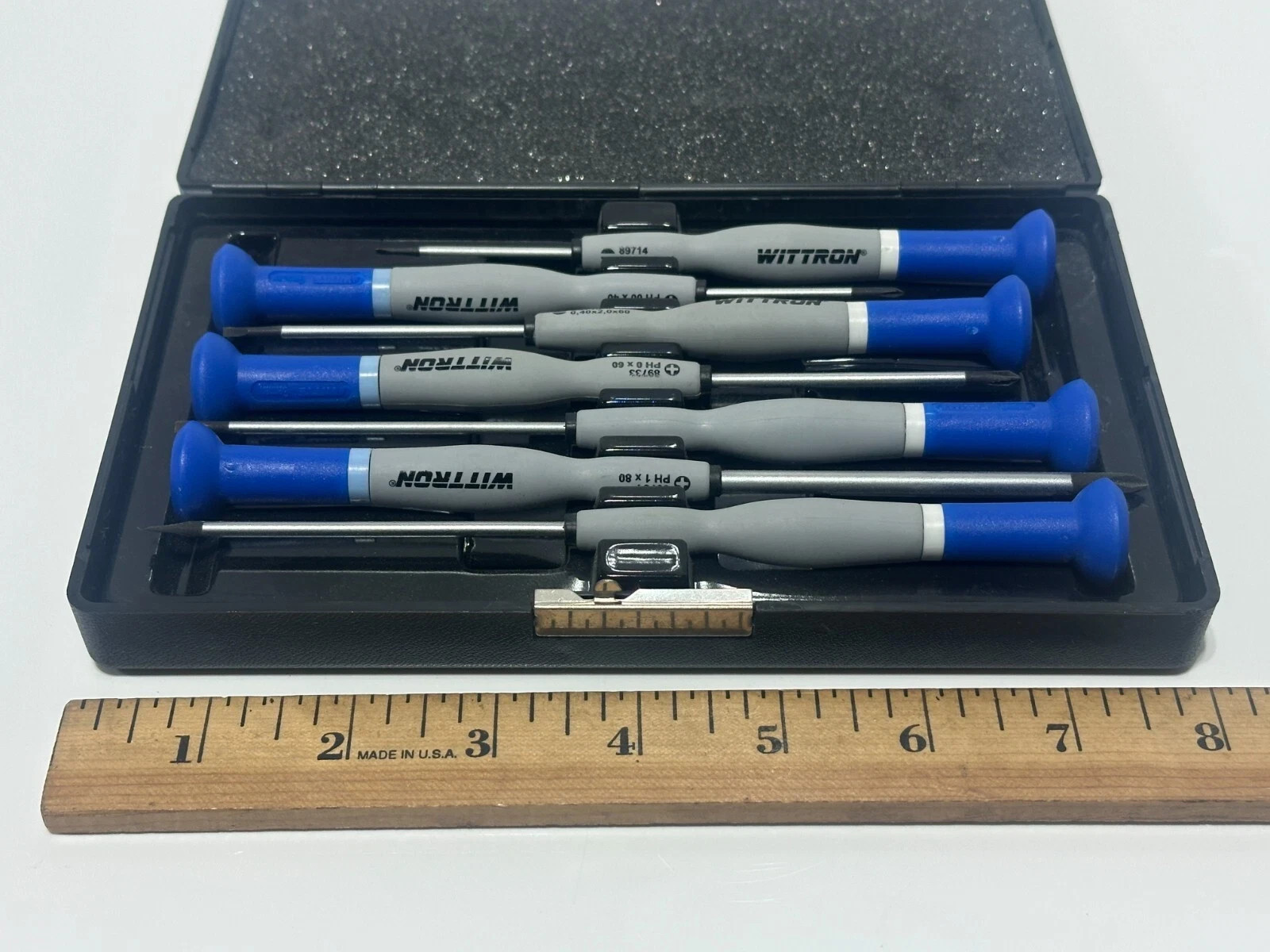 Wittron electric 7 pc precision electronic screwdriver set, flat ,and phillips