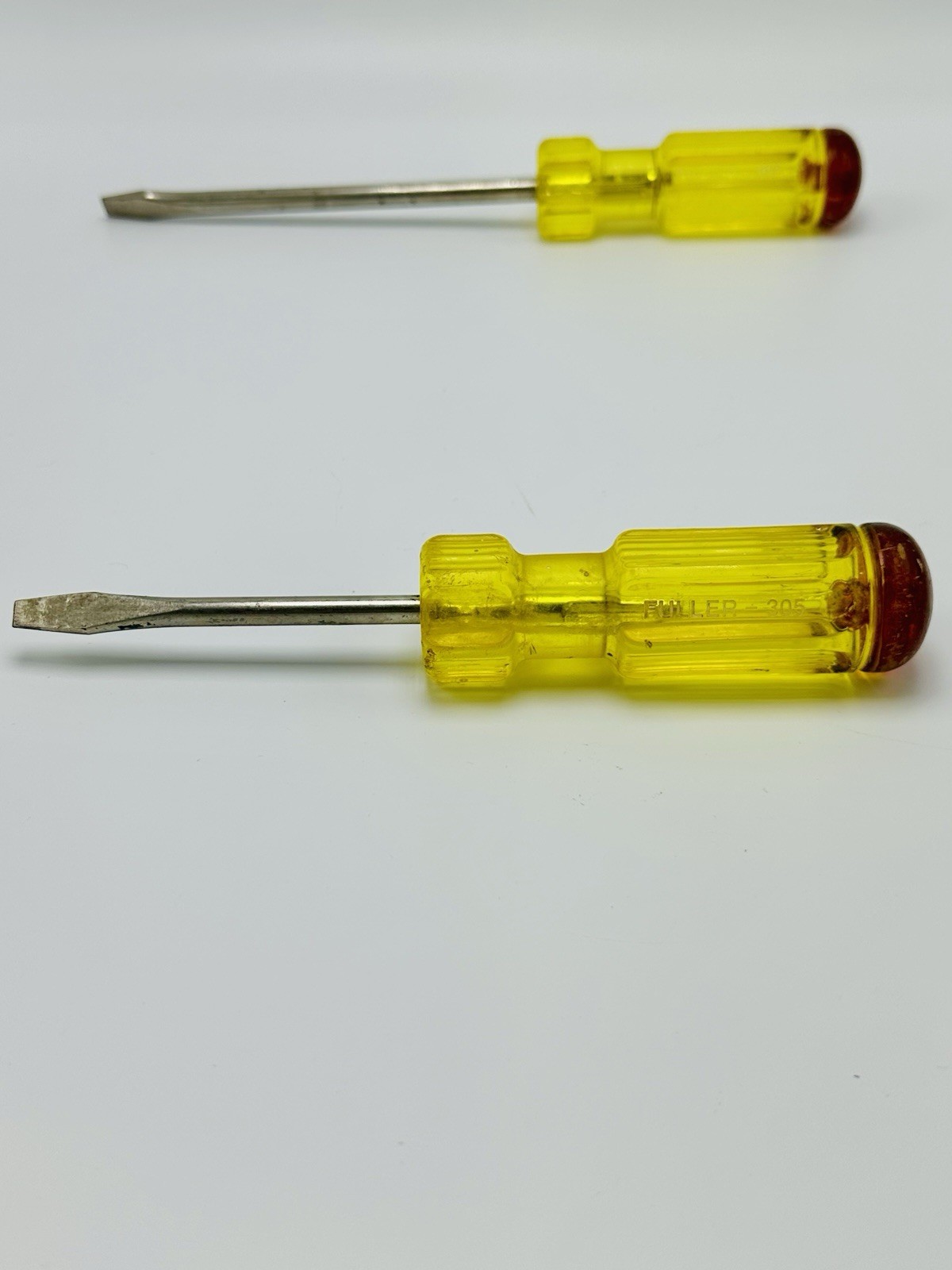 Vintage FULLER Red Top Slotted Screwdriver Lot 302 305 307