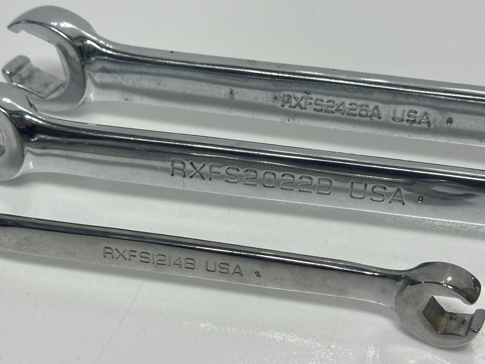 🇺🇸Snap-On USA 3pc SAE Flare Nut Line Wrench Lot RXFS24226A RXFS2022B RXFS1214B