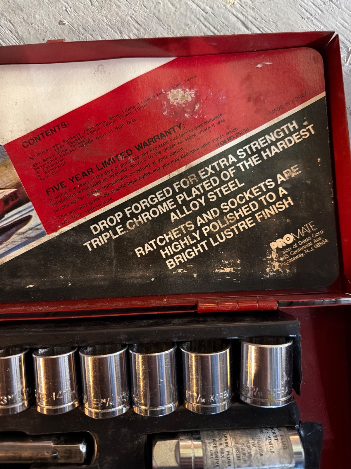 Pro mate by true craft 18 piece 3/8 drive socket set