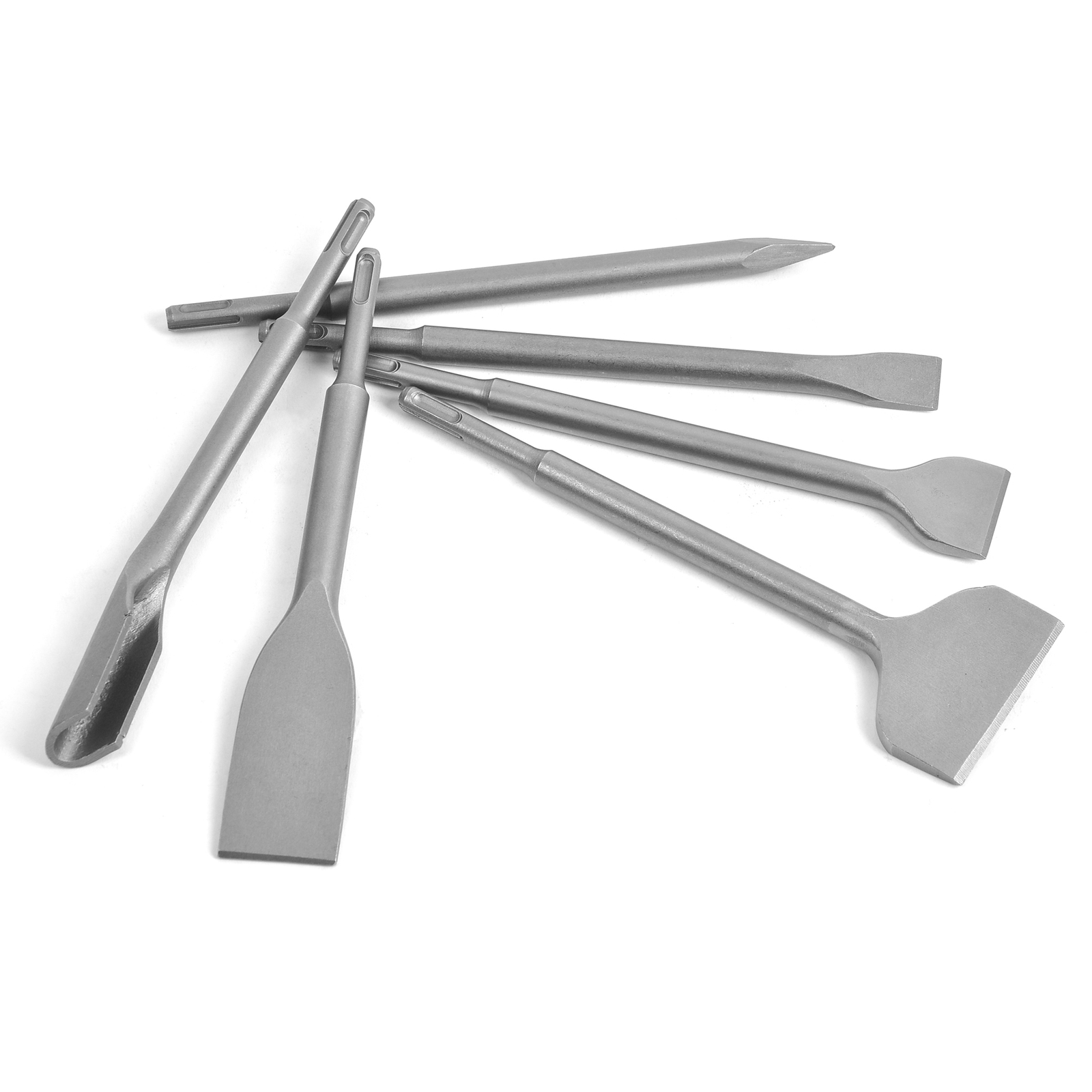 Chisel Kit Masonry Concrete Drill Bits, 40Cr Steel Rotary Hammer Tool 6 in 1 Set