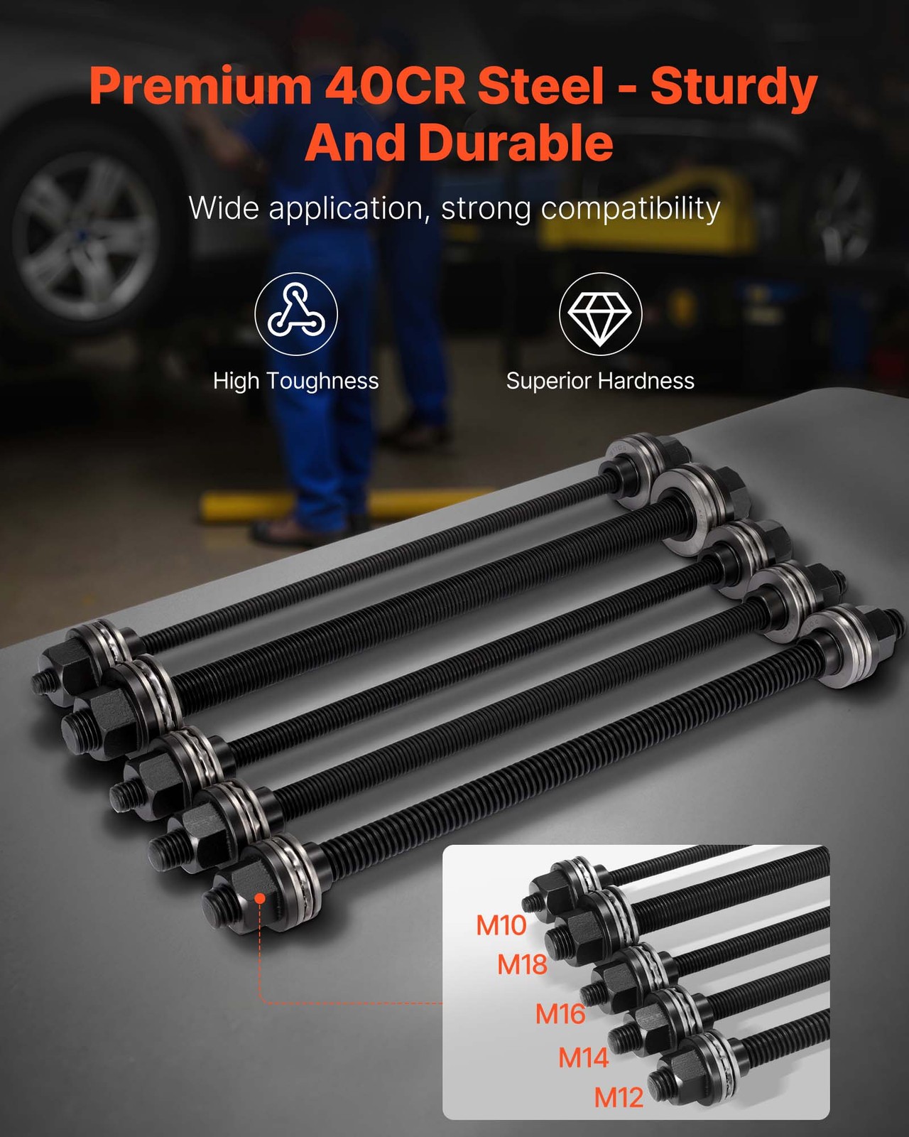 VEVOR Pull and Press Sleeve Kit Bush Bearing Removal Insertion Tool Set 27 PCS