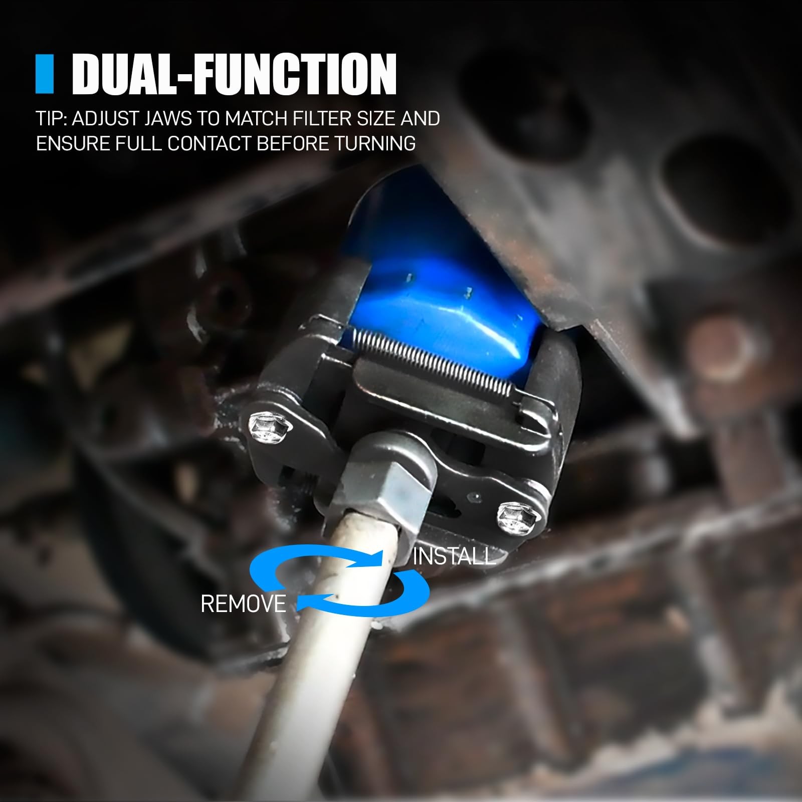 Universal Adjustable Oil Filter Wrench Tool 1/2 In Drive 80100mm