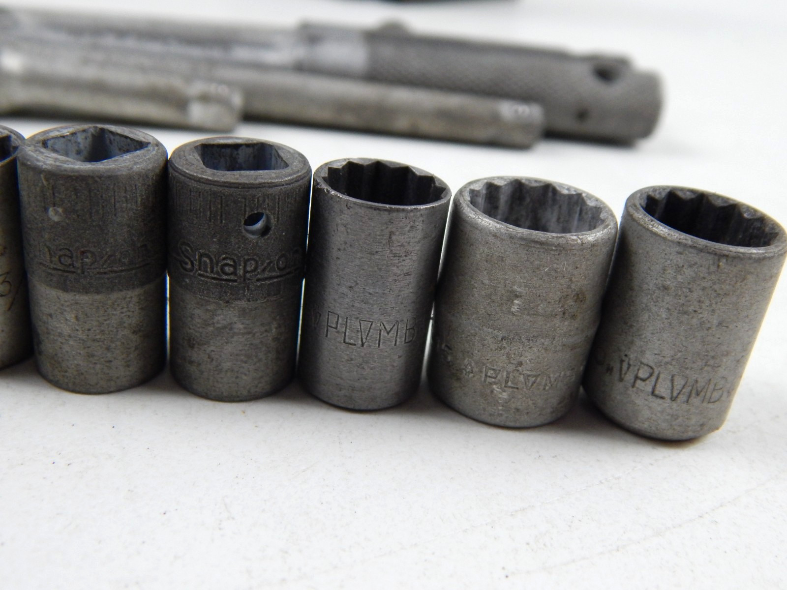 Vintage PLVMB Plomb Proto 1/4″ Drive SAE WWII Socket Set – Some Snap On SK Case