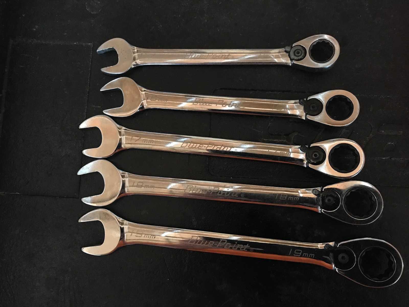 Blue Point BOERM712 Metric Ratcheting Reversible 12pc Wrench Set 8-19mm