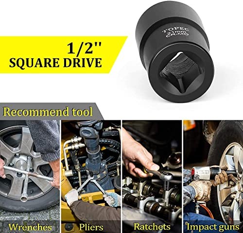 5PCS Lug Nut Extractor Set, 1/2-Inch Drive Wheel Lock Removal Kit, 17-22mm
