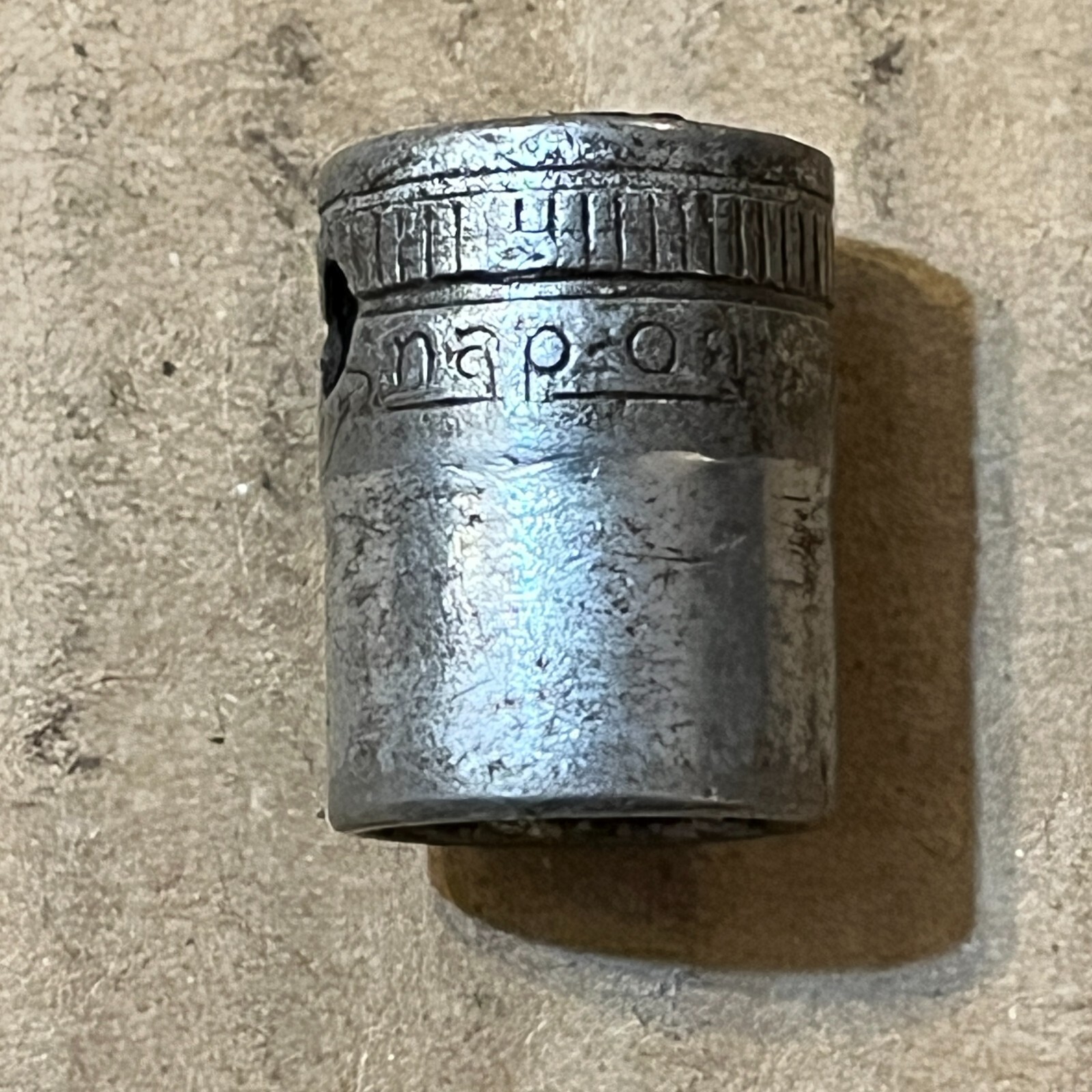 Vintage Snap On F-140 7/16″ Socket 12 Point 3/8″ Drive – Old