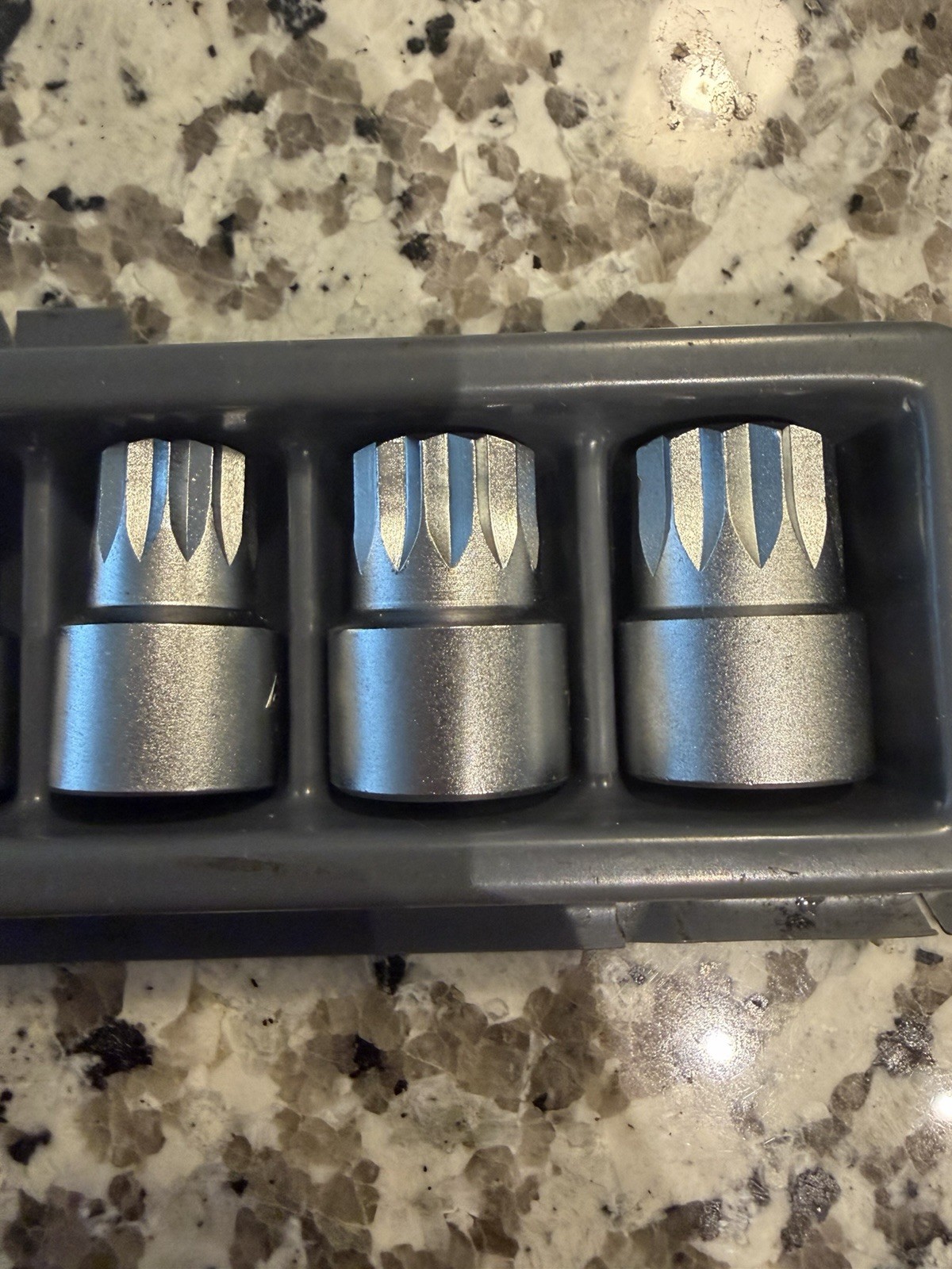 Blue-Point BLPXZNM389 9pc 3/8″ Drive Triple Square Bit Stubby Socket Driver Set
