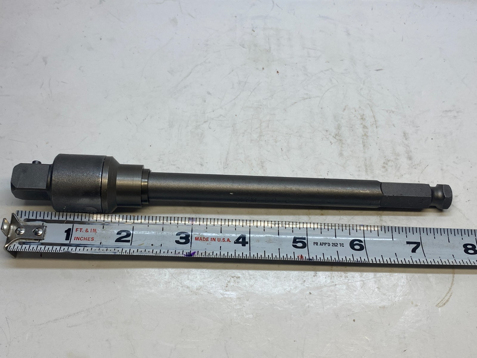 APEX 7/16″ Hex Drive x 1/2″ Square Socket Extension Universal Joint (7.53″ OAL)