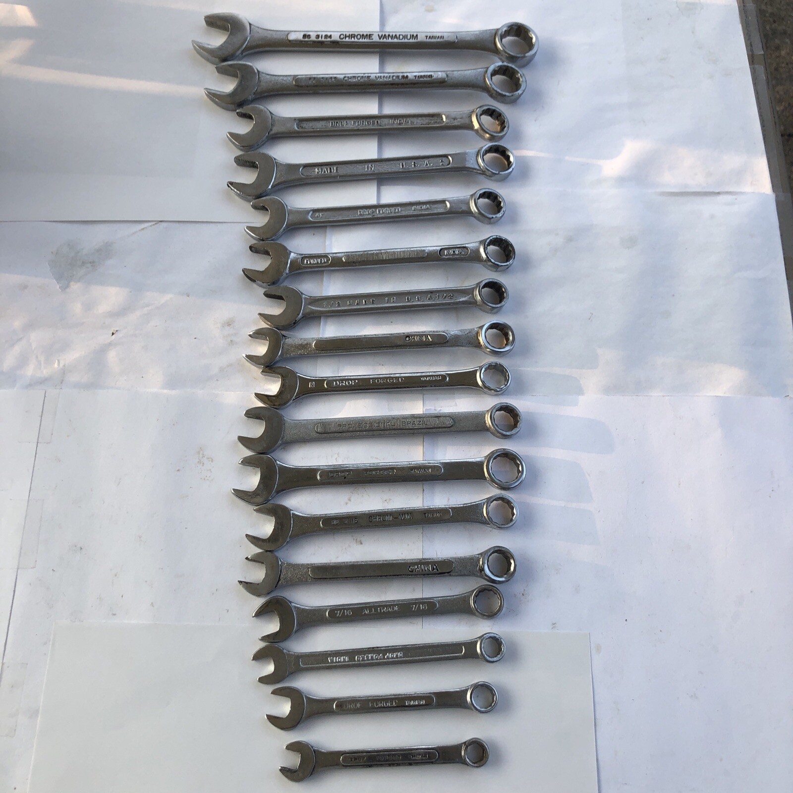 17 Piece Assorted Combination Wrench Set – 12 Point Drive Super Nice