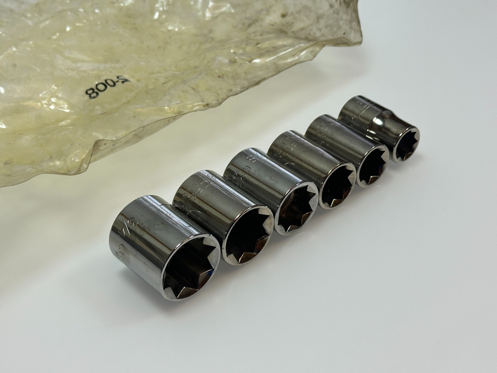 🇺🇸 Craftsman USA 6pc 1/2” Drive 8 Point Double Square Socket Set (NOS w/ Bag)