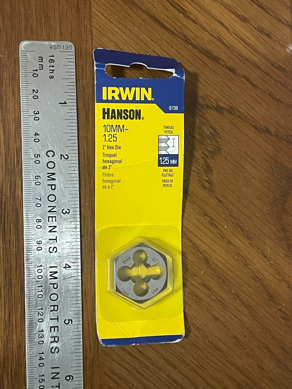 M10 X 1.25 Metric 1″ Hex Die Irwin Hanson 9739 10MM Carbon Steel