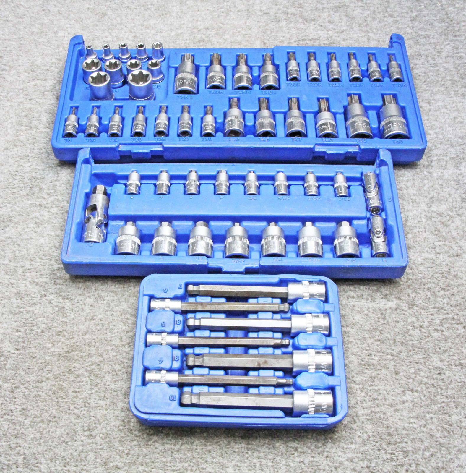 Cornwell 3 Star / TORX, Allen Bit Sets CBSMTX34S, CBS1802SS & CBSMB702SXL