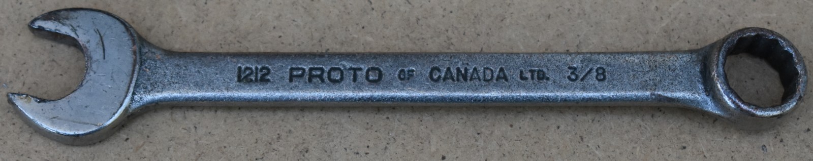 PROTO OF CANADA 1212, 3/8″ 12-POINT OPEN/BOX END COMBINATION WRENCH