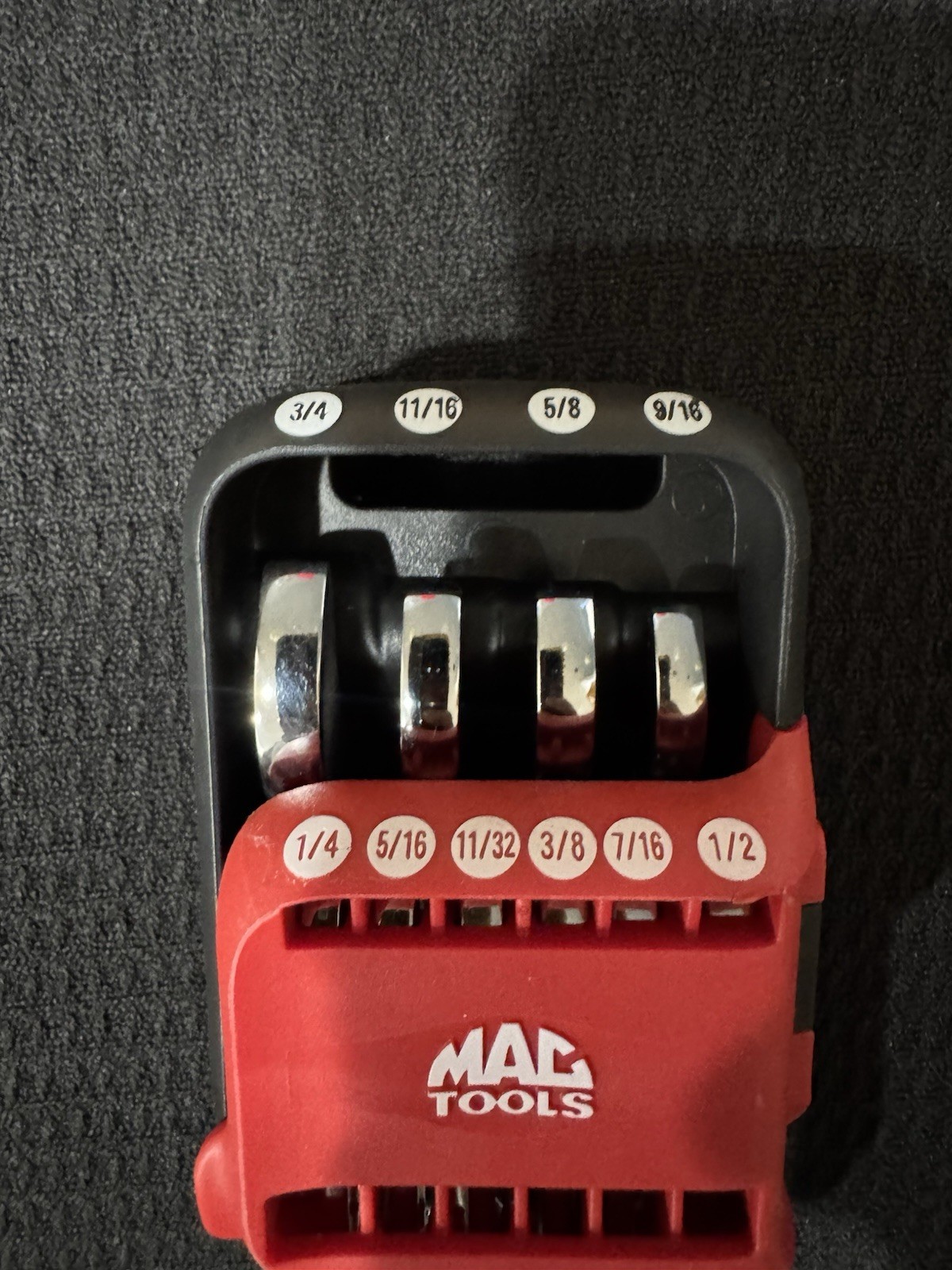 Mac Tools SRWS210PTA 10 Pc. SAE 12 Pt. Stubby Reversible Ratcheting Wrench Set