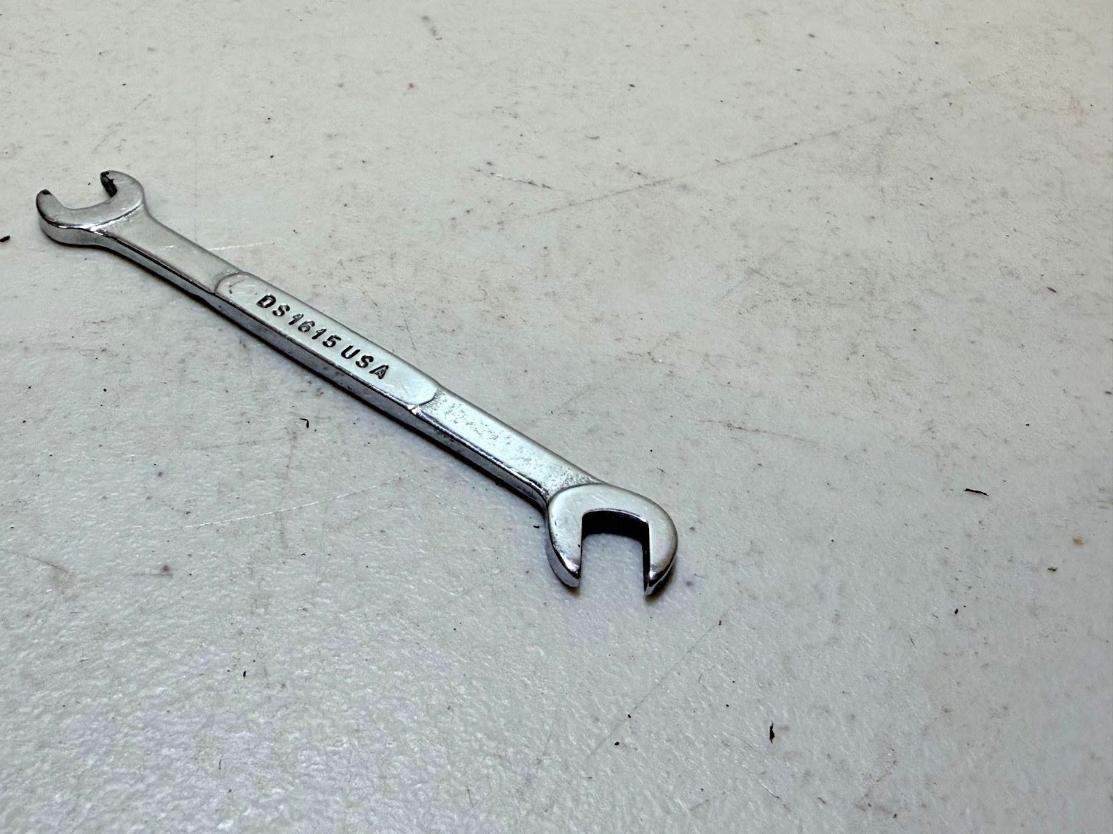 Snap On DS1615 1/4″ & 15/64″ SAE Open End Ignition Wrench Used Free Shipping