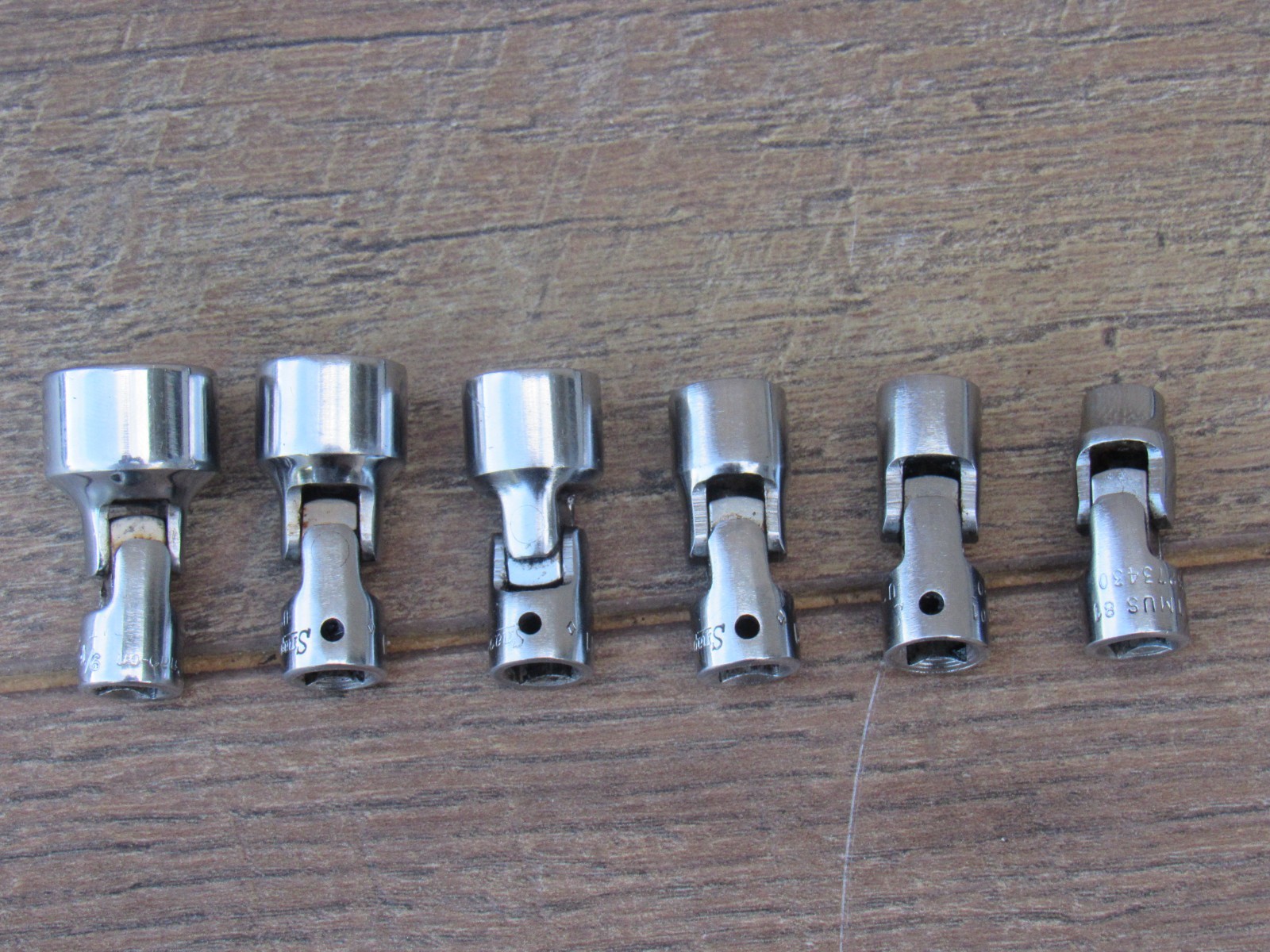 SNAP ON 106TMUS 1/4″ DRIVE 6 PT 6 PC SAE UNIVERSAL SWIVEL SOCKET SET UNDERLINE