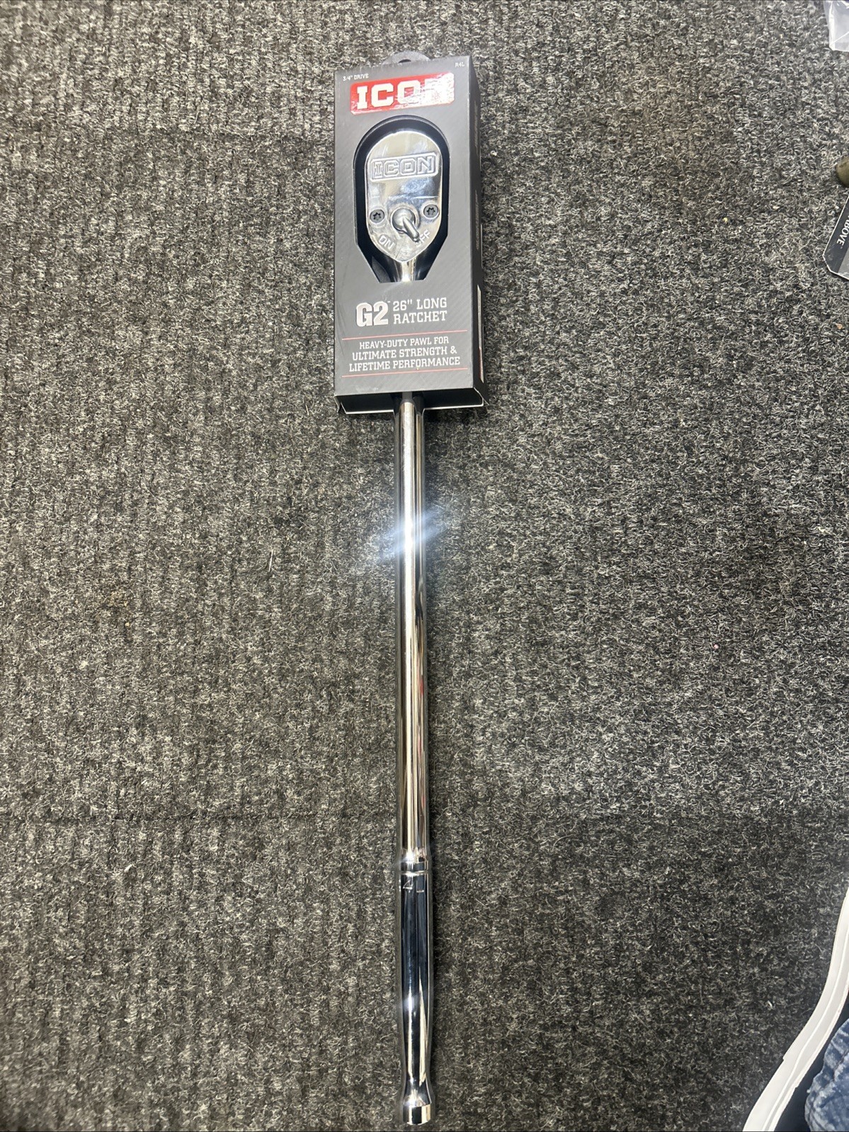 New ICON G2 Series 3/4 Drive R4L Ratchet Long Handle 26 Inches Long