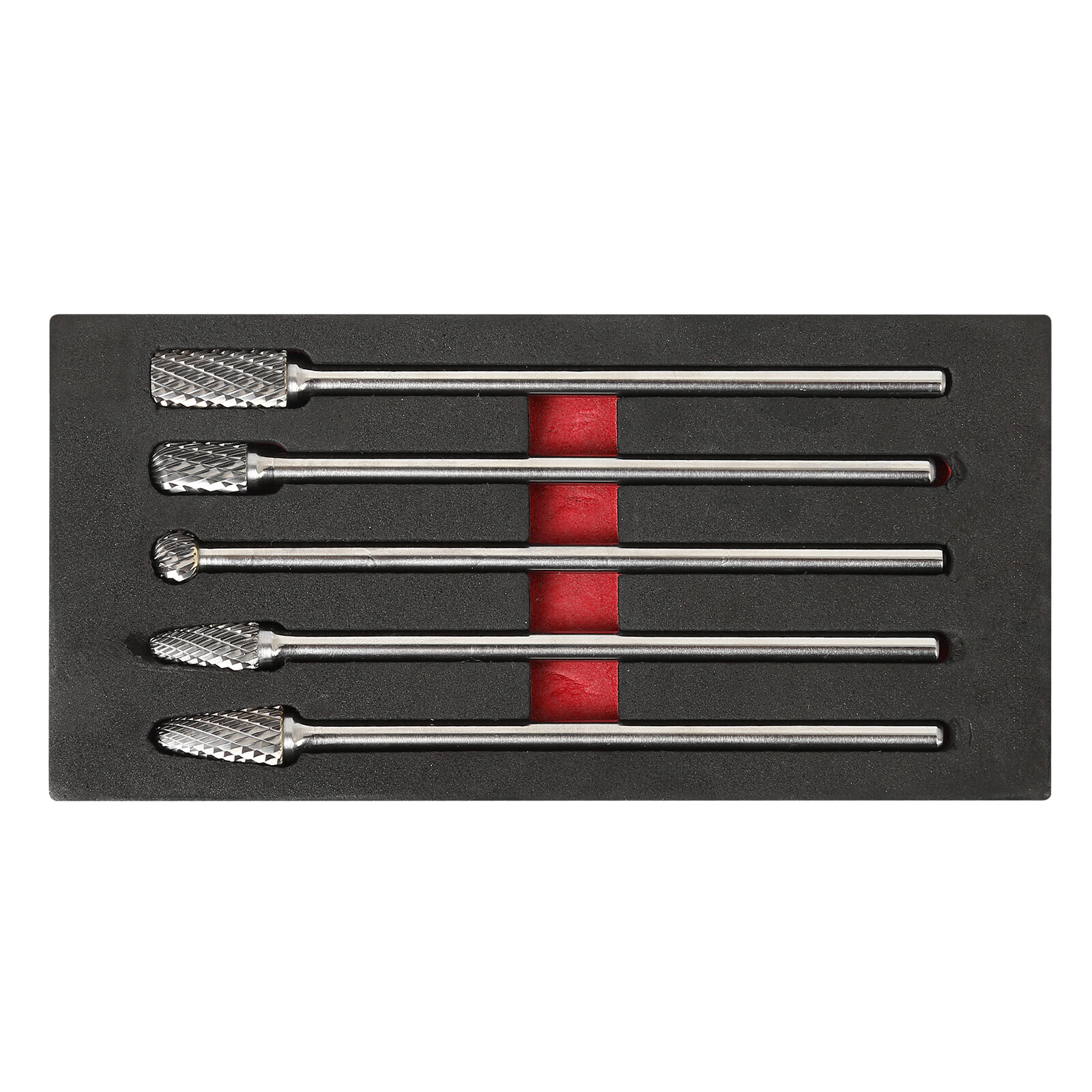 1/4″ Die Grinder Bits 5pcs Extra Long Carbide Burrs Set Shank Carbide Double Cut