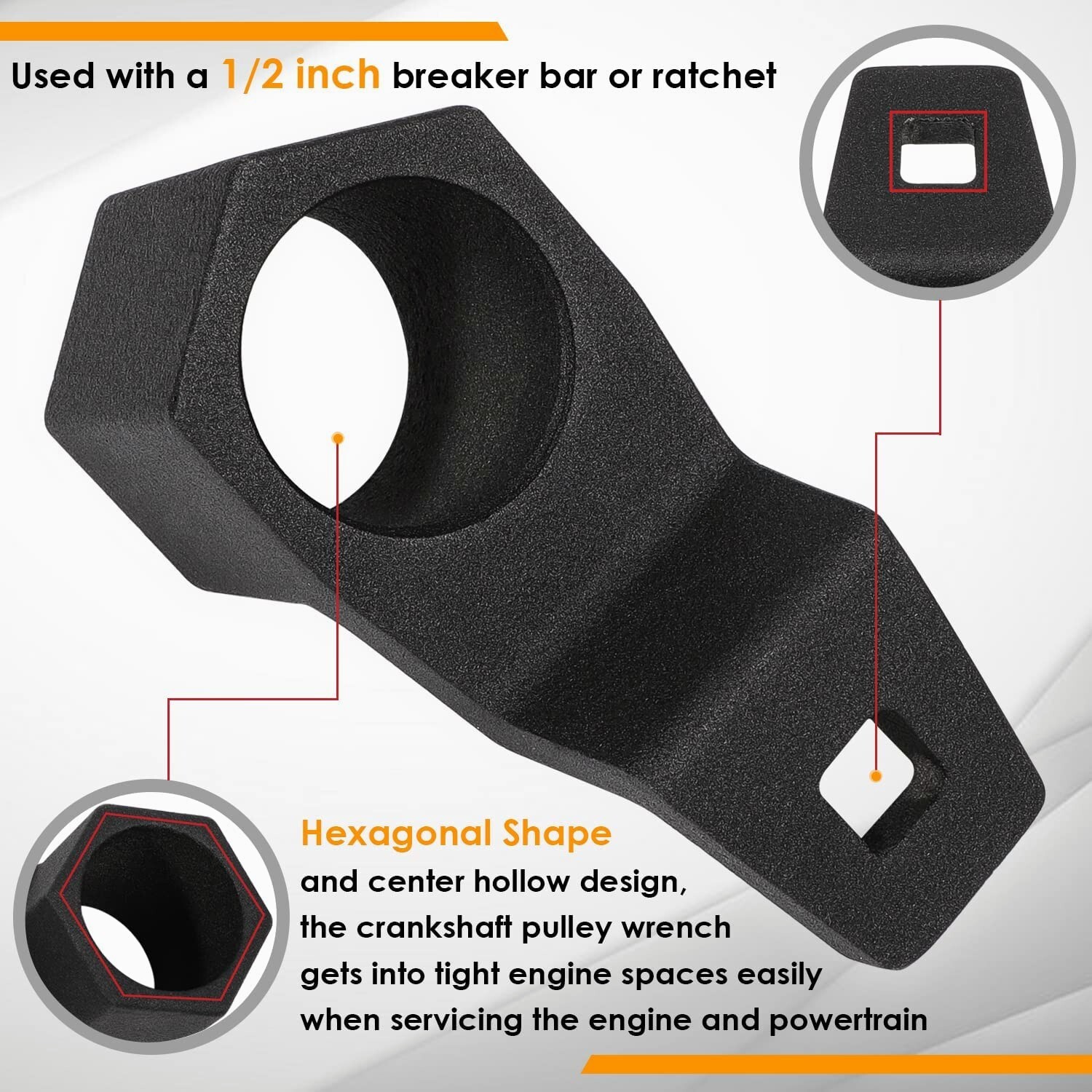 50mm Crankshaft Pulley Removal Holding Spanner for Honda and Acura Engines