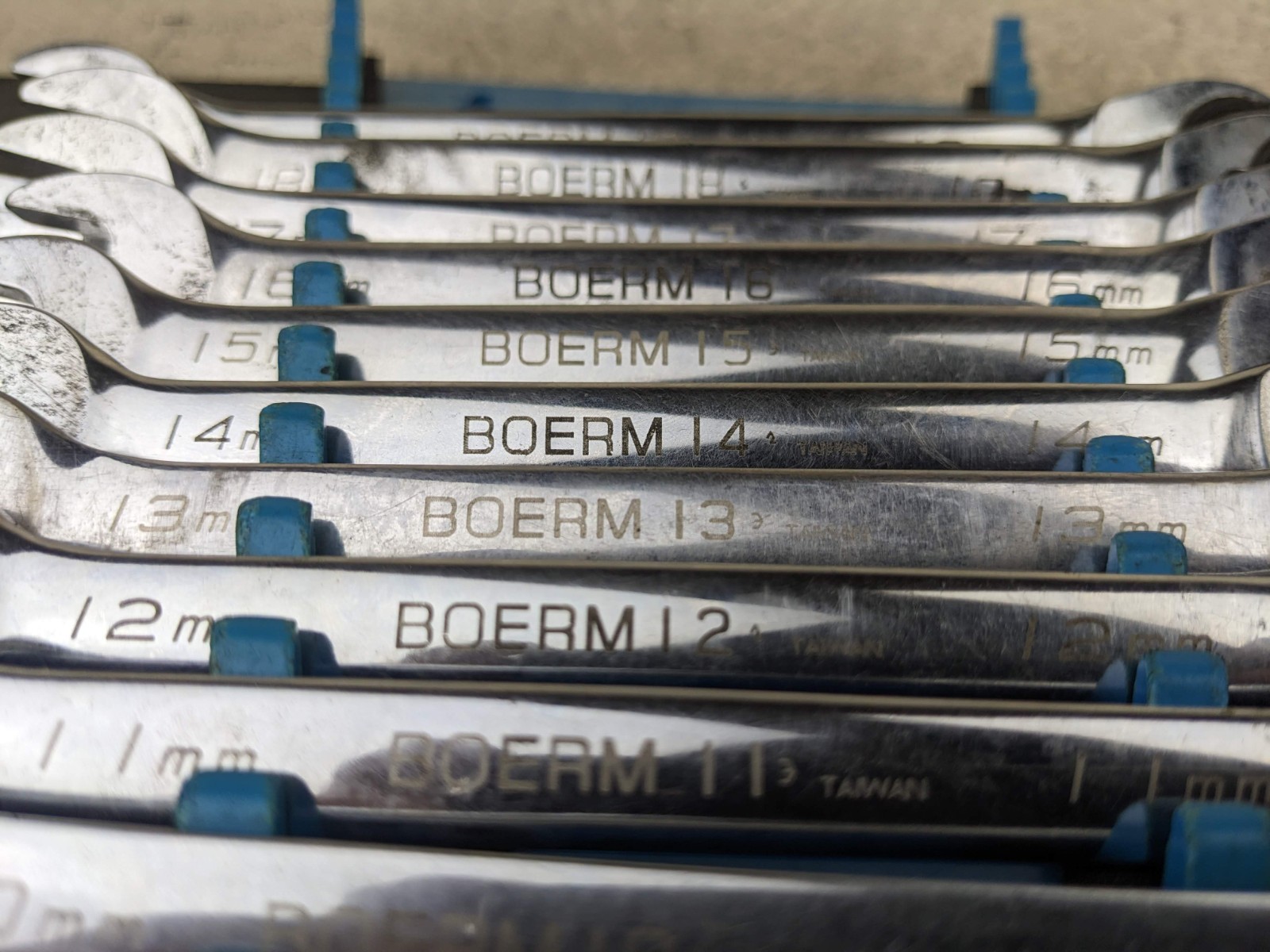 #bp450 Blue Point BOERM712 11 Pc Metric Reversible Ratcheting Wrench Set 9-19mm
