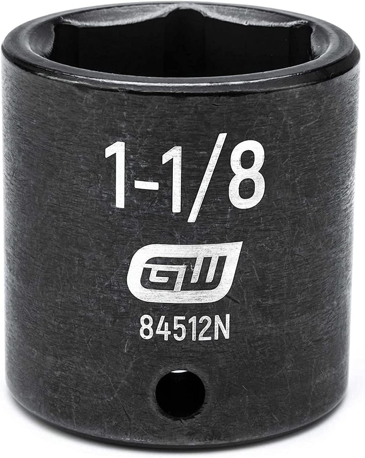 GEARWRENCH 1/2″ Drive 6 Pt. Standard Impact Socket, 1-1/8″ 1-1/8", Black