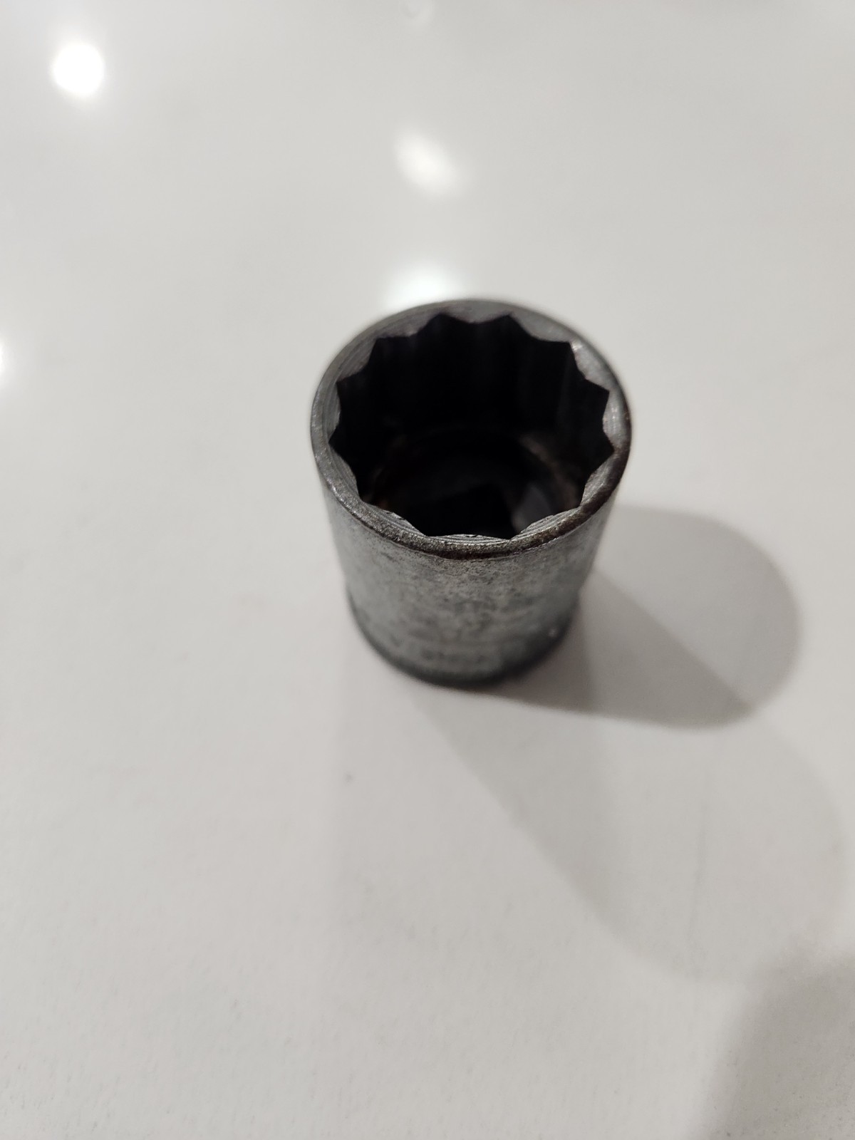SNAP-ON 1” SW-320 1/2” Drive Socket 12 Point Chrome Shallow Vintage