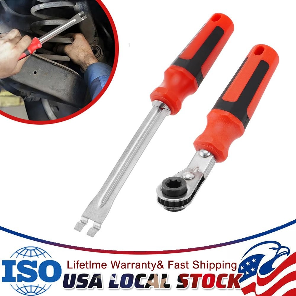 2PCS Automatic Slack Adjuster Tool Set Release Tool Wrench Efficiency Ratchet