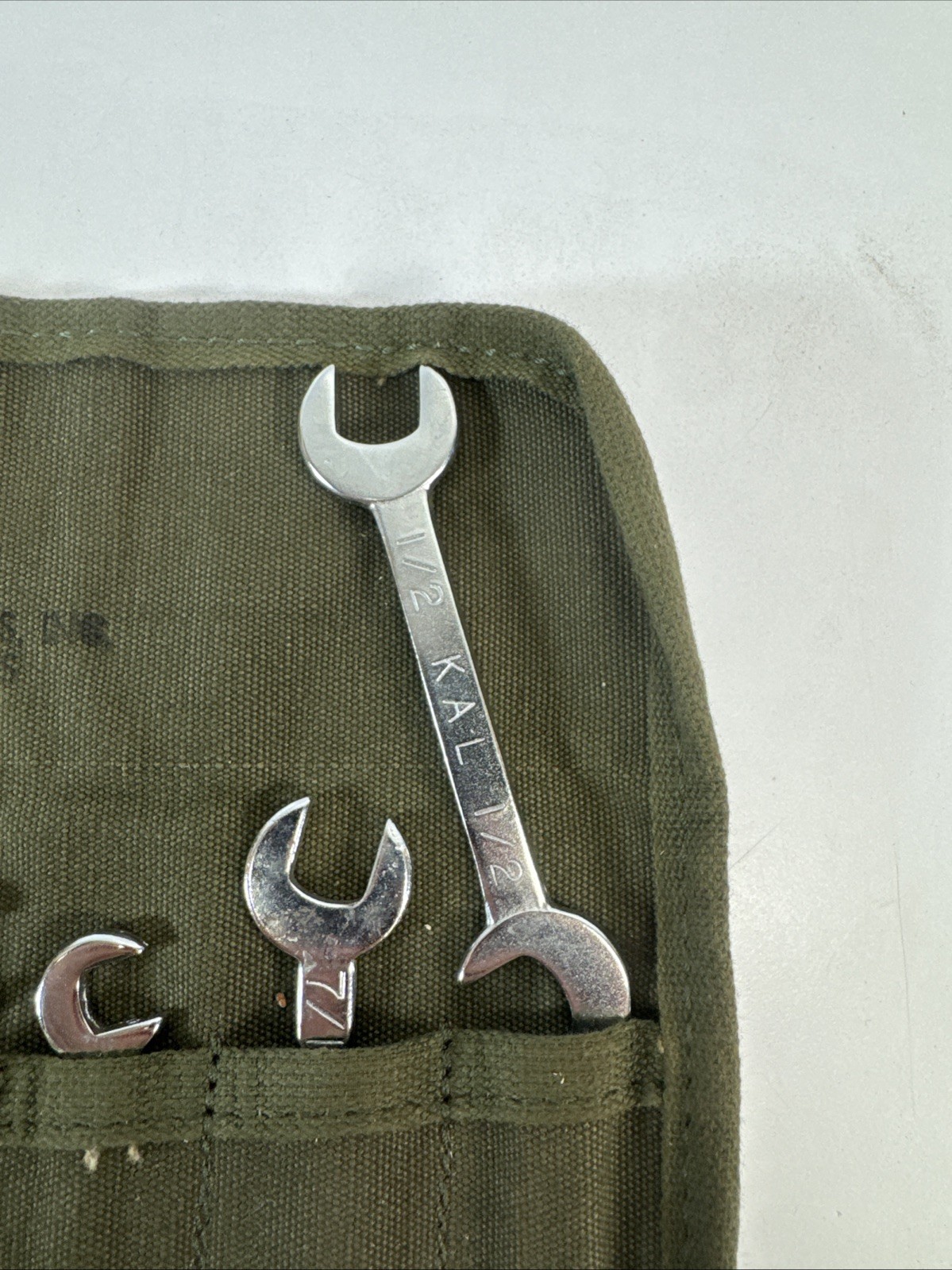 KAL AKE USA SAE Ignition Wrench Set 10pc Canvas Roll Military