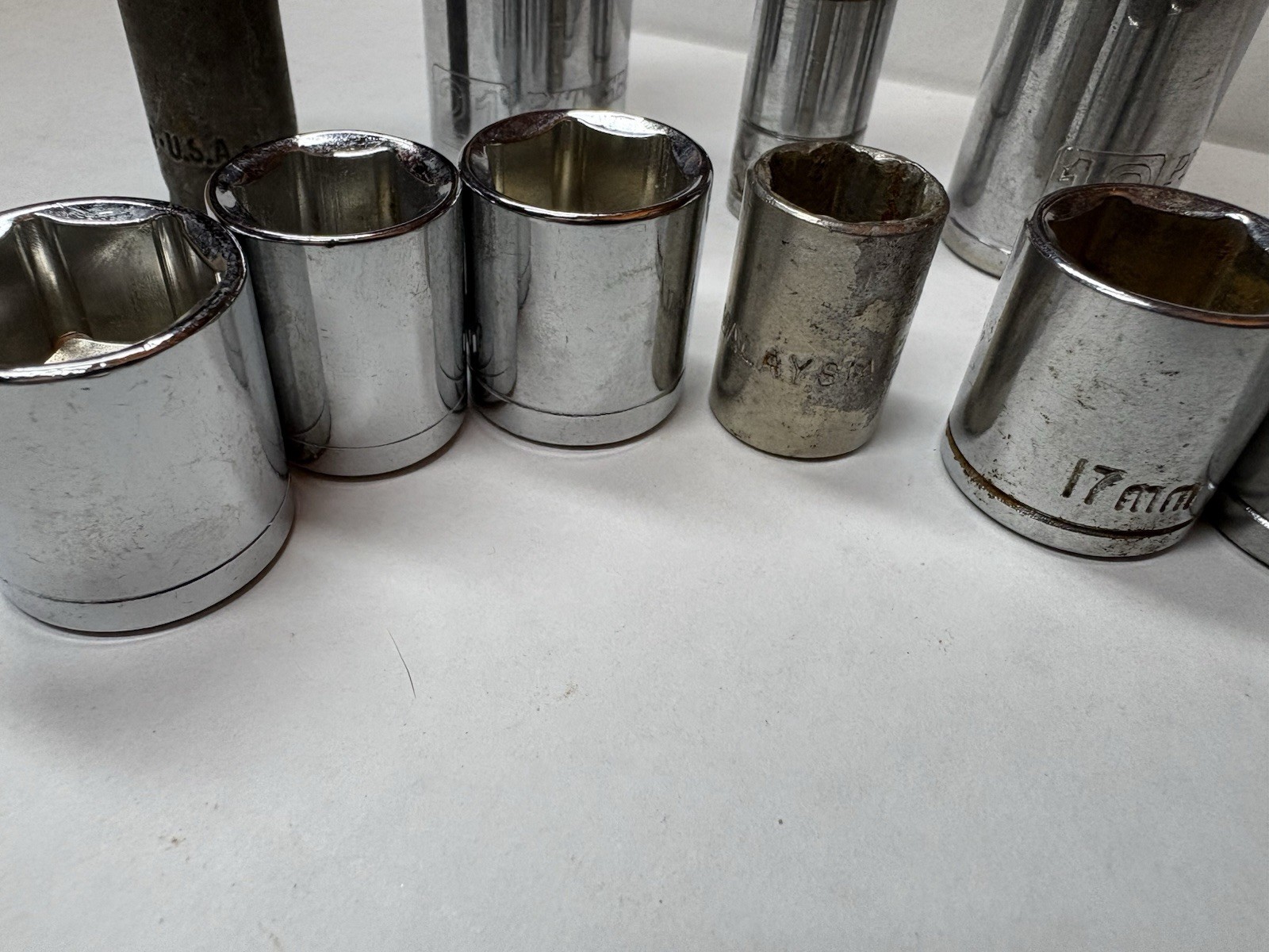 Mixed Lot SAE & Metric 6 & 12 Pt Sockets 3/8” Drive Mix Brand SK Allen Pittsburg