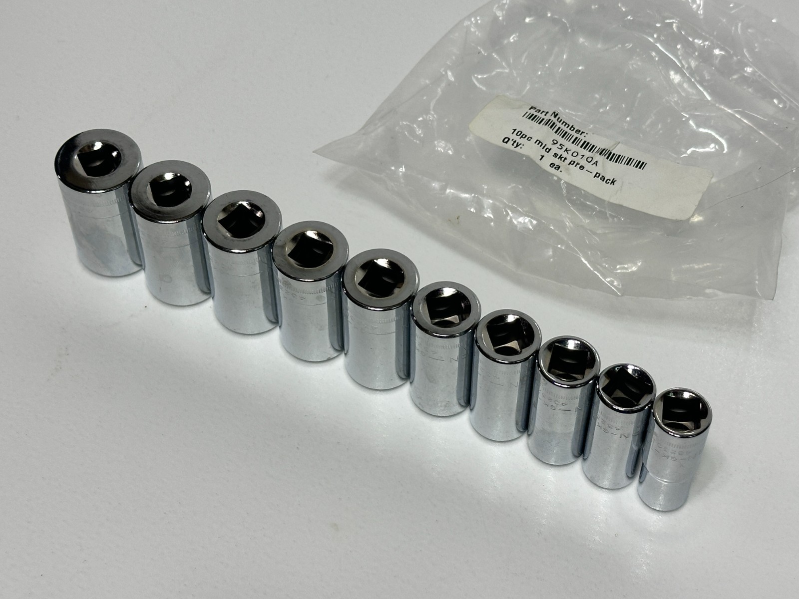 Craftsman USA 43239 GK (RARE) 10pc 3/8″ Drive Metric Mid-Length Socket Set 10-19