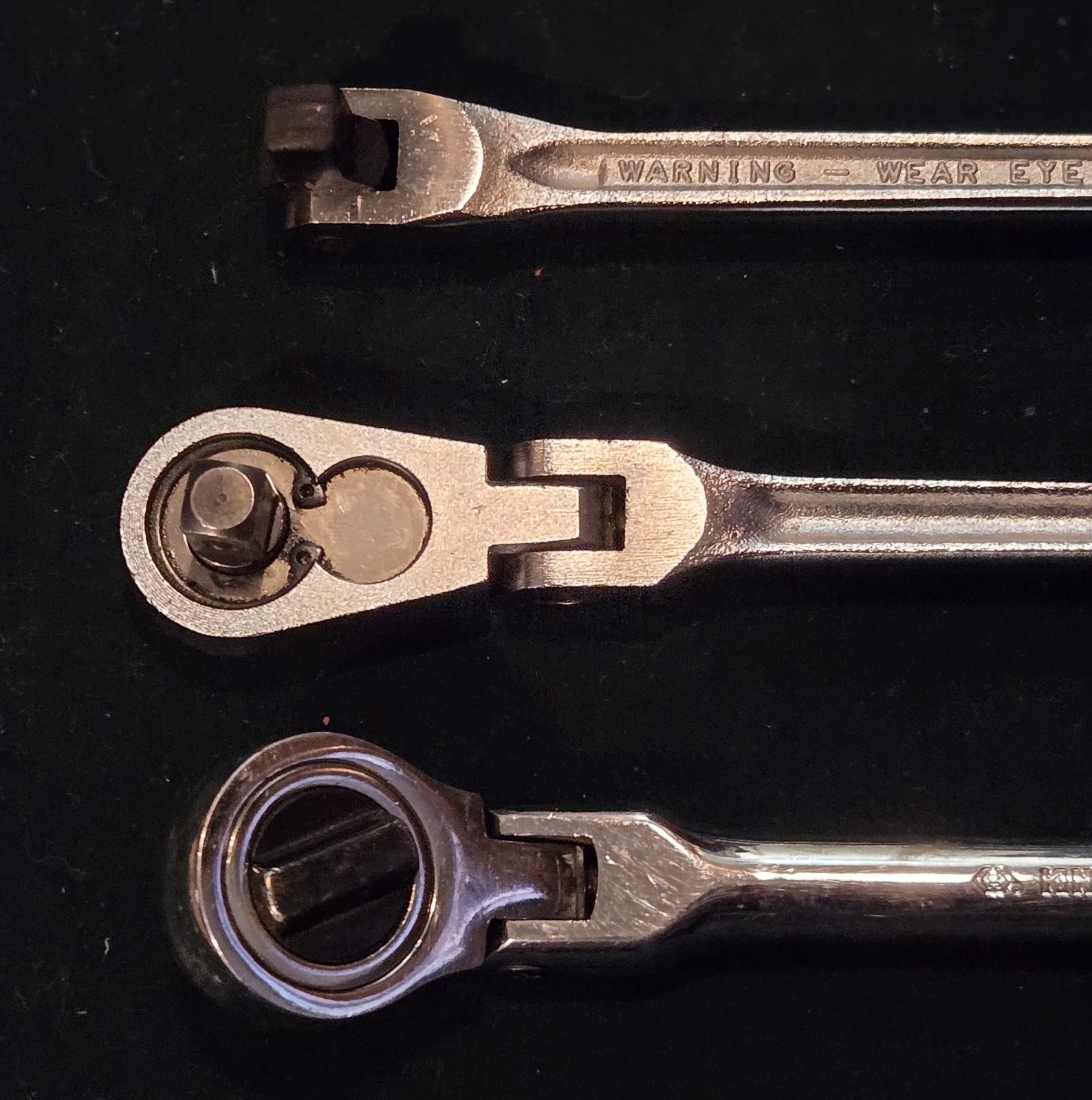 (1) USA Flex Head Ratchet Craftsman 44815 VVQ, 44363 D-AD & King Tony 3734-10