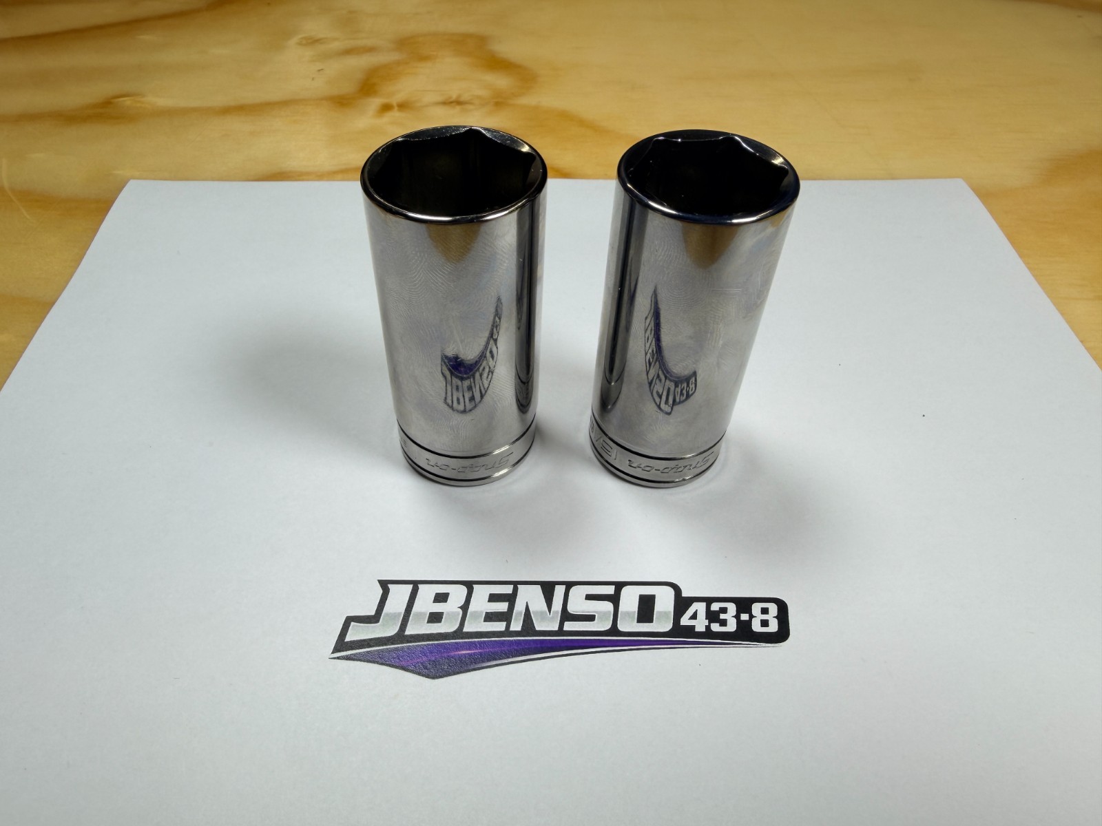 Snap-On Tools USA NEW 2pc 3/8″ Drive SAE 6pt Deep Add-On Sockets SFS301 SFS321