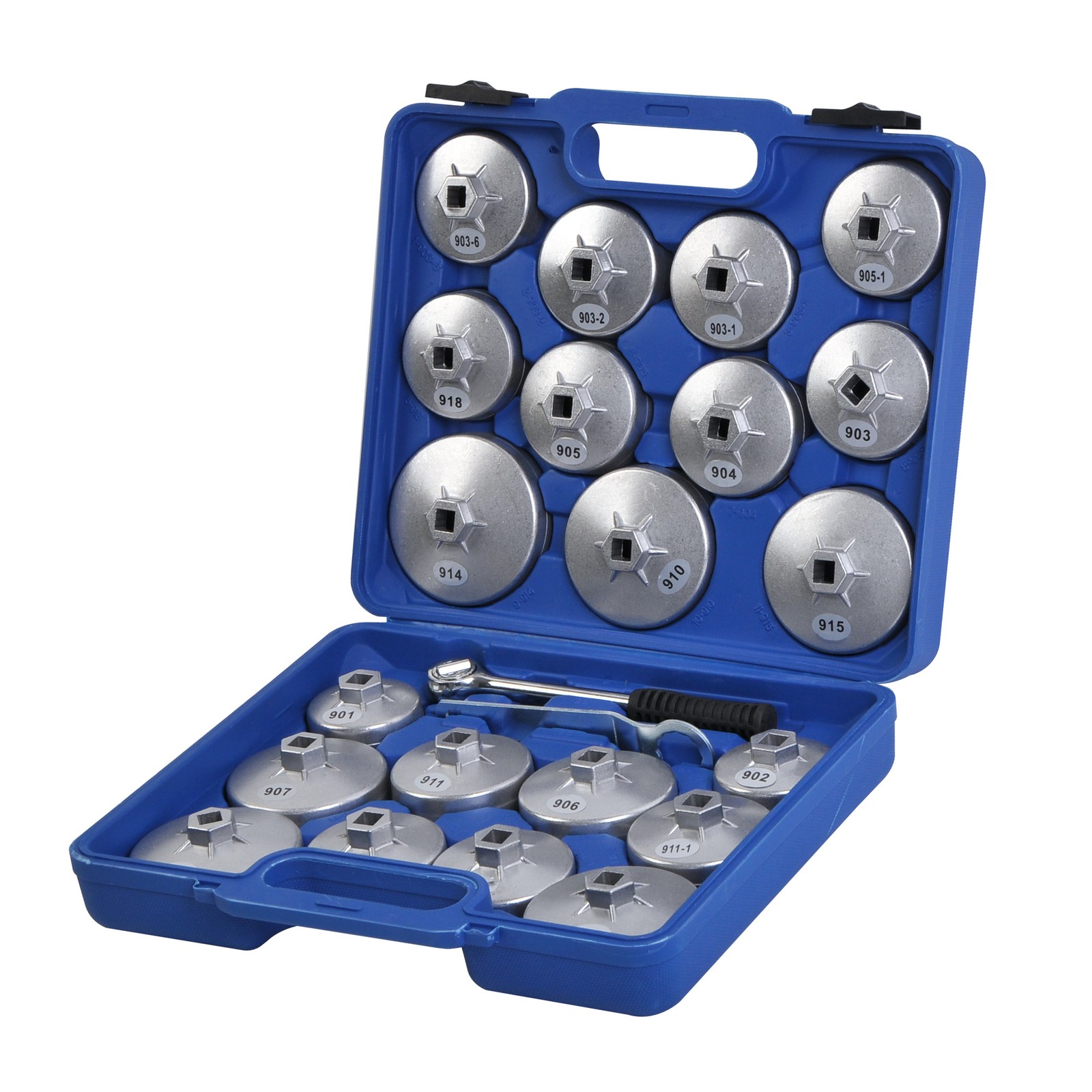 23PC Aluminum Alloy Cup Type Oil Filter Cap Wrench Set Socket Removel US SHIP