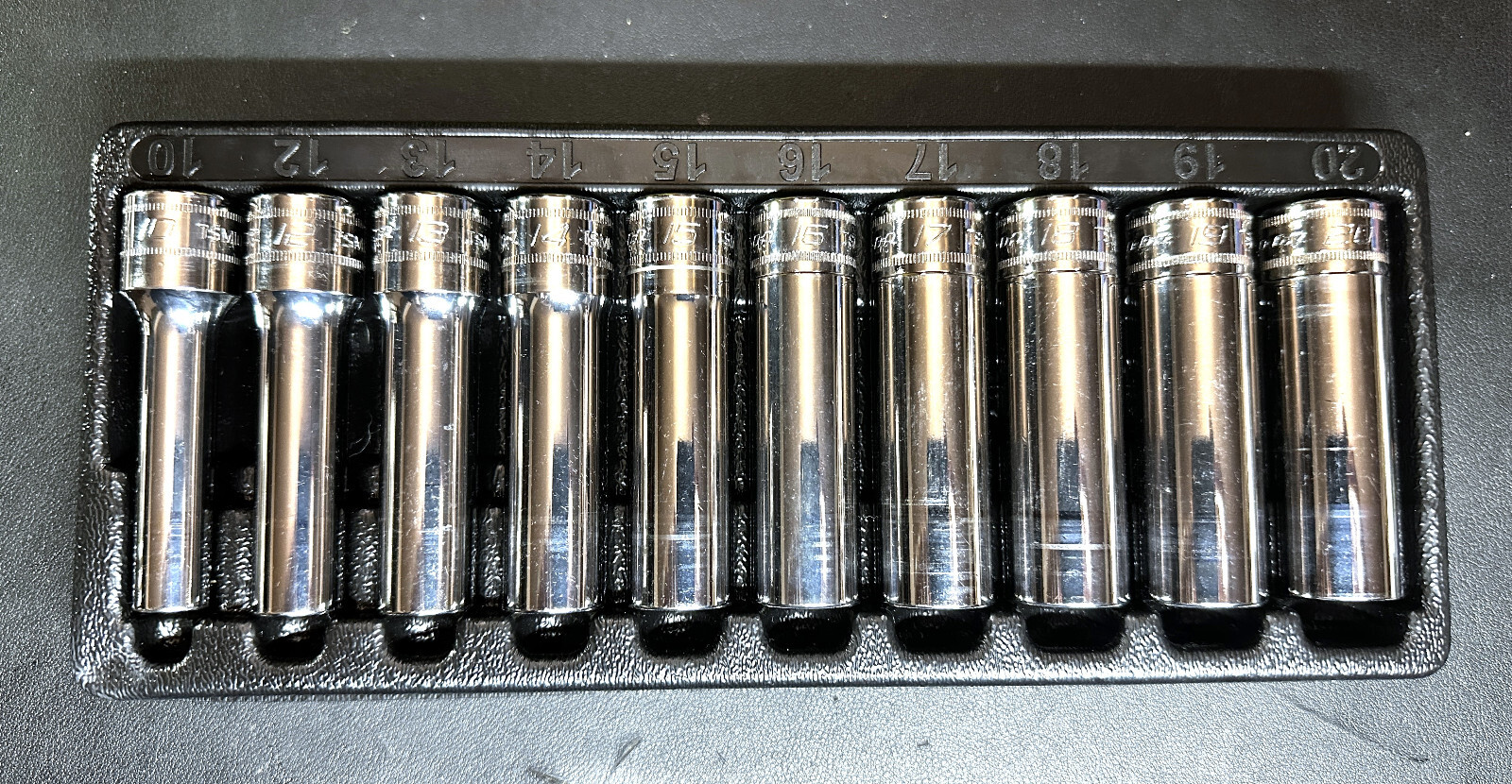 SNAP ON 310TSM 10-Pc 1/2″ Drive 6-Pt. Metric Flank Drive® Deep Socket Set USA