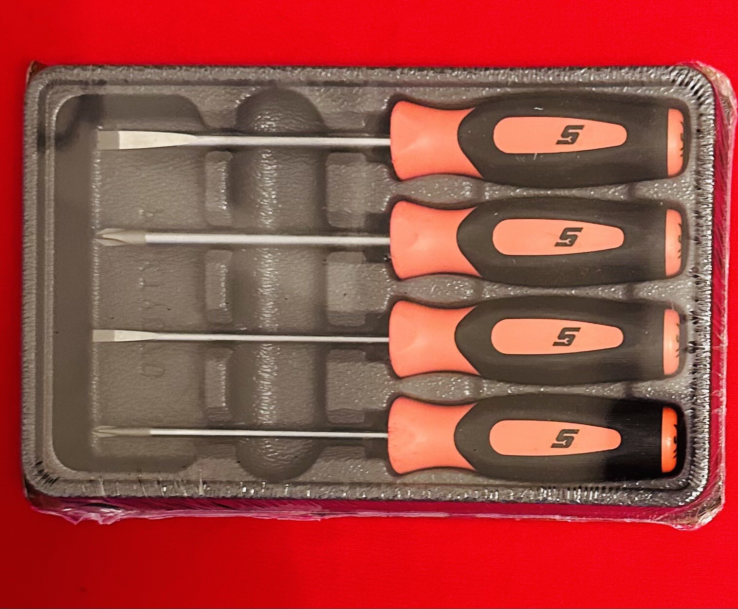 Snap On Tools Mini Screw 4 Pieces Set Orange- SGDX40B New
