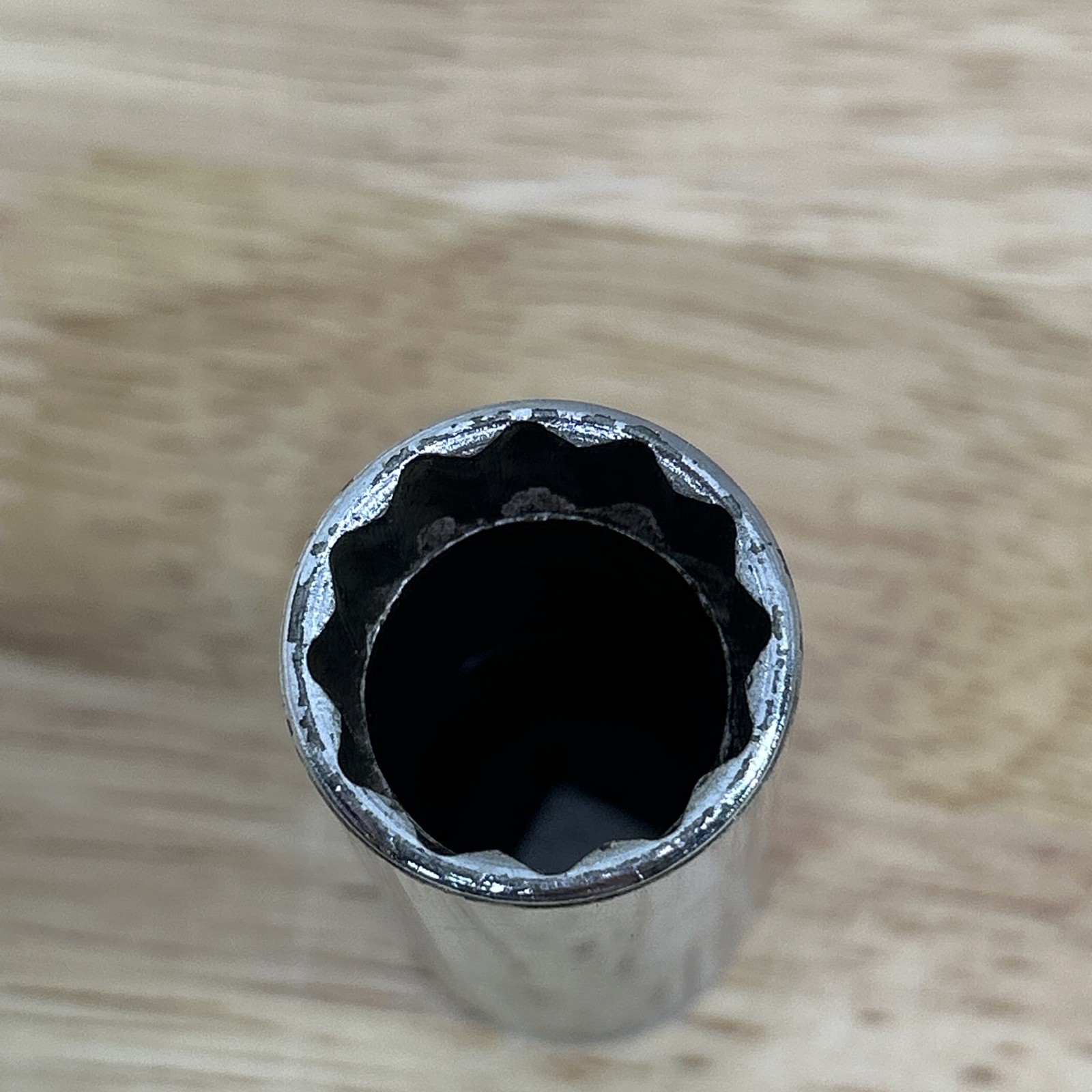 Snap-on Tools 3/8″ Drive 3/4″ 12 Point Deep Chrome Socket SF241 USA Vintage