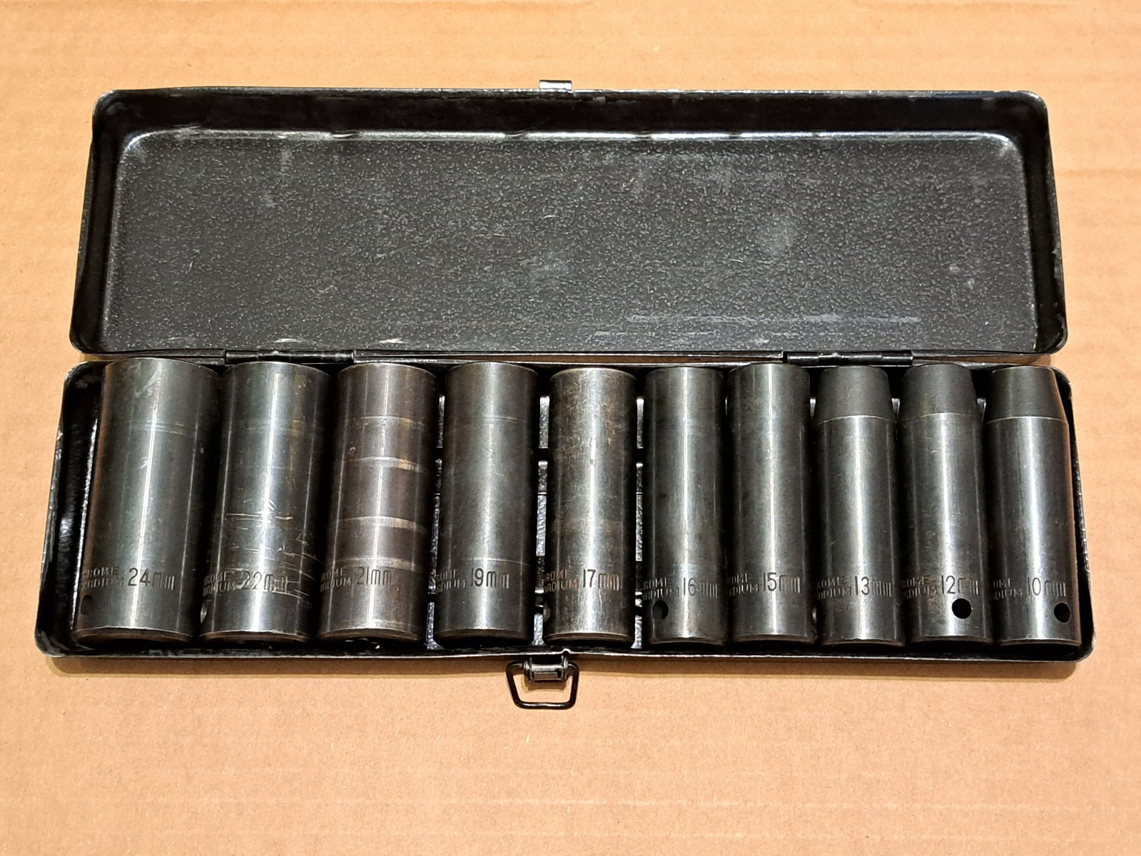 CAMPBELL HAUSFELD 10-24mm DEEP IMPACT SOCKET SET 1/2″ DRIVE 6 POINT 10 24 METRIC