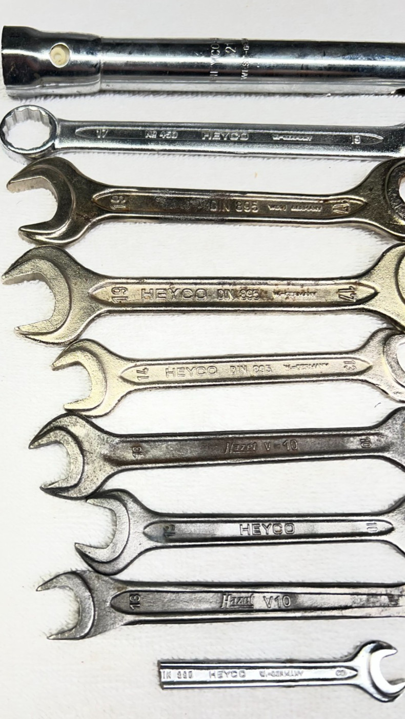 Heyco/Hazet wrenches Metric Multiple styles and sizes lot of 8.5