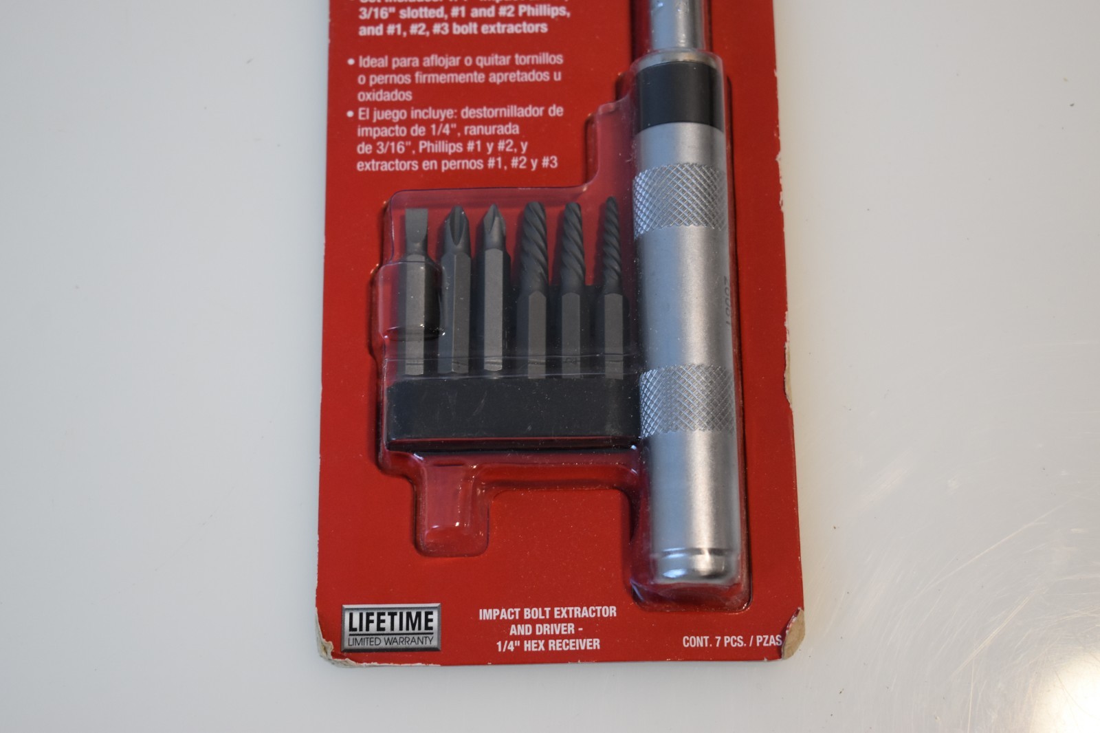 OEM Tools 26081 Impact Bolt Extractor & Driver 1/4″ Hex Receiver 7 pcs