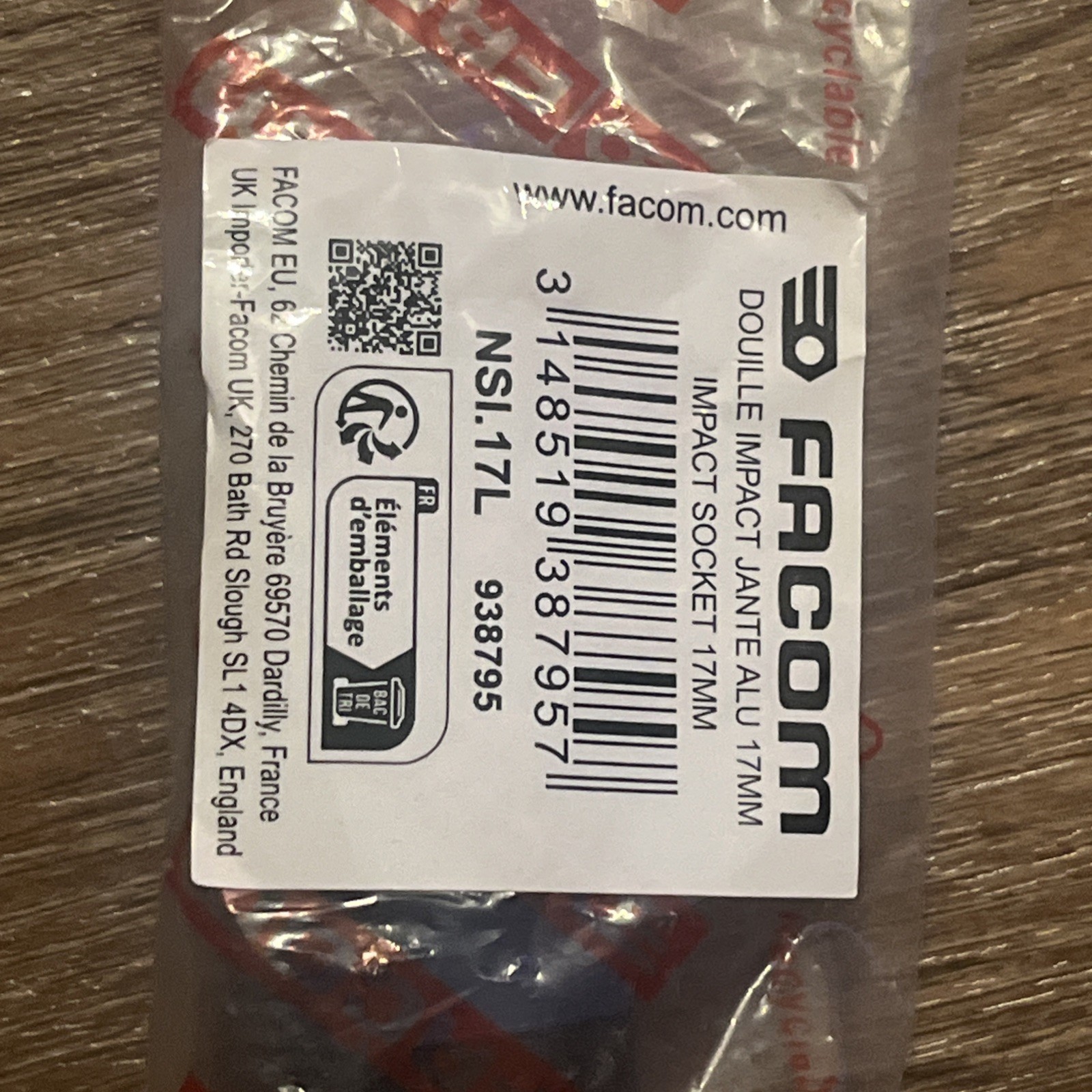 Facom NSI.17L 1/2″ Drive Deep Alloy Wheel Impact Socket 17mm (P)