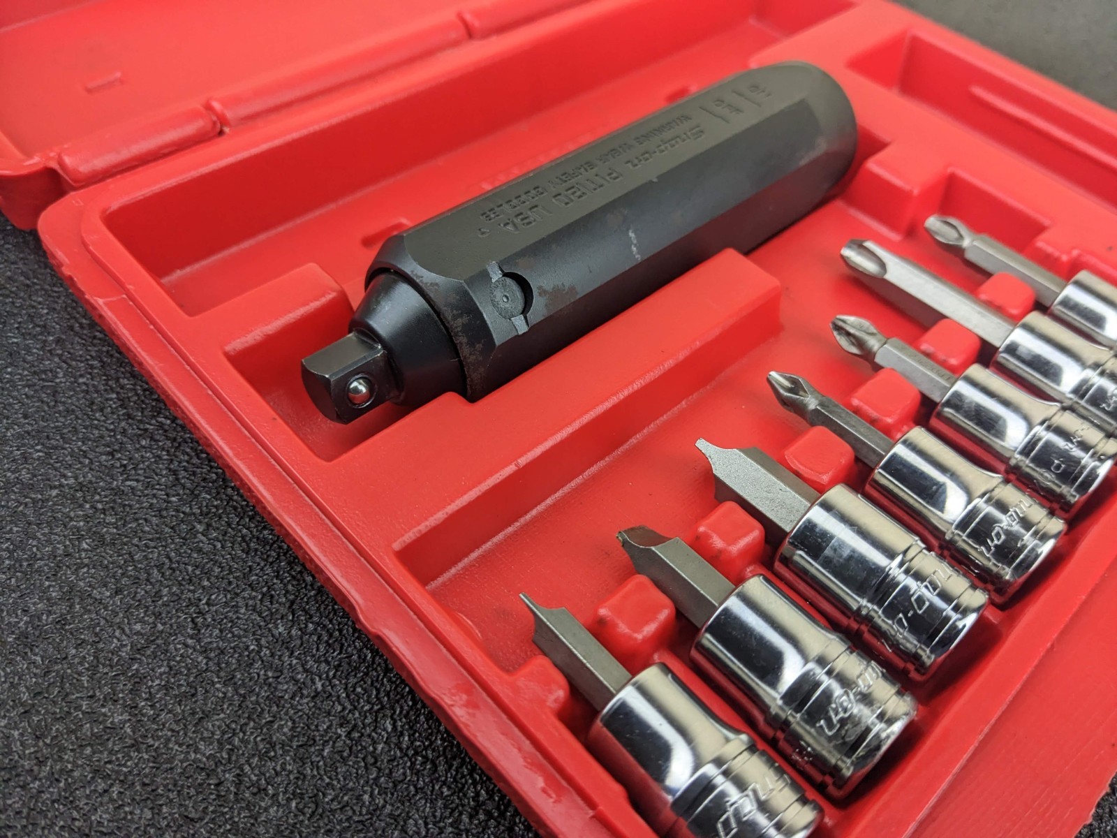 #bo117 Snap On Tools PIT208 EPIT208 3/8” Impact Driver Set 8 pcs with Case